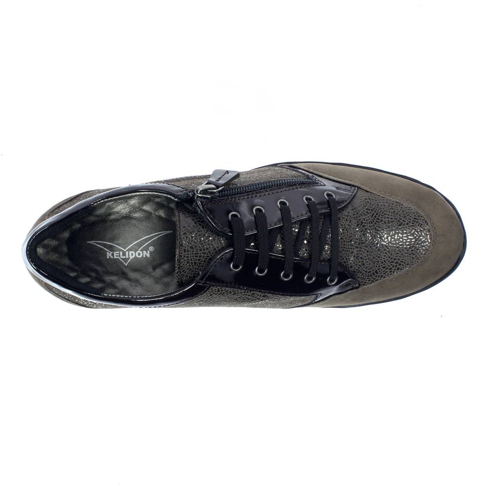 KELIDON Scarpe comfort stringate con cerniera grau Scarpe Comfort Donna DEBBY21