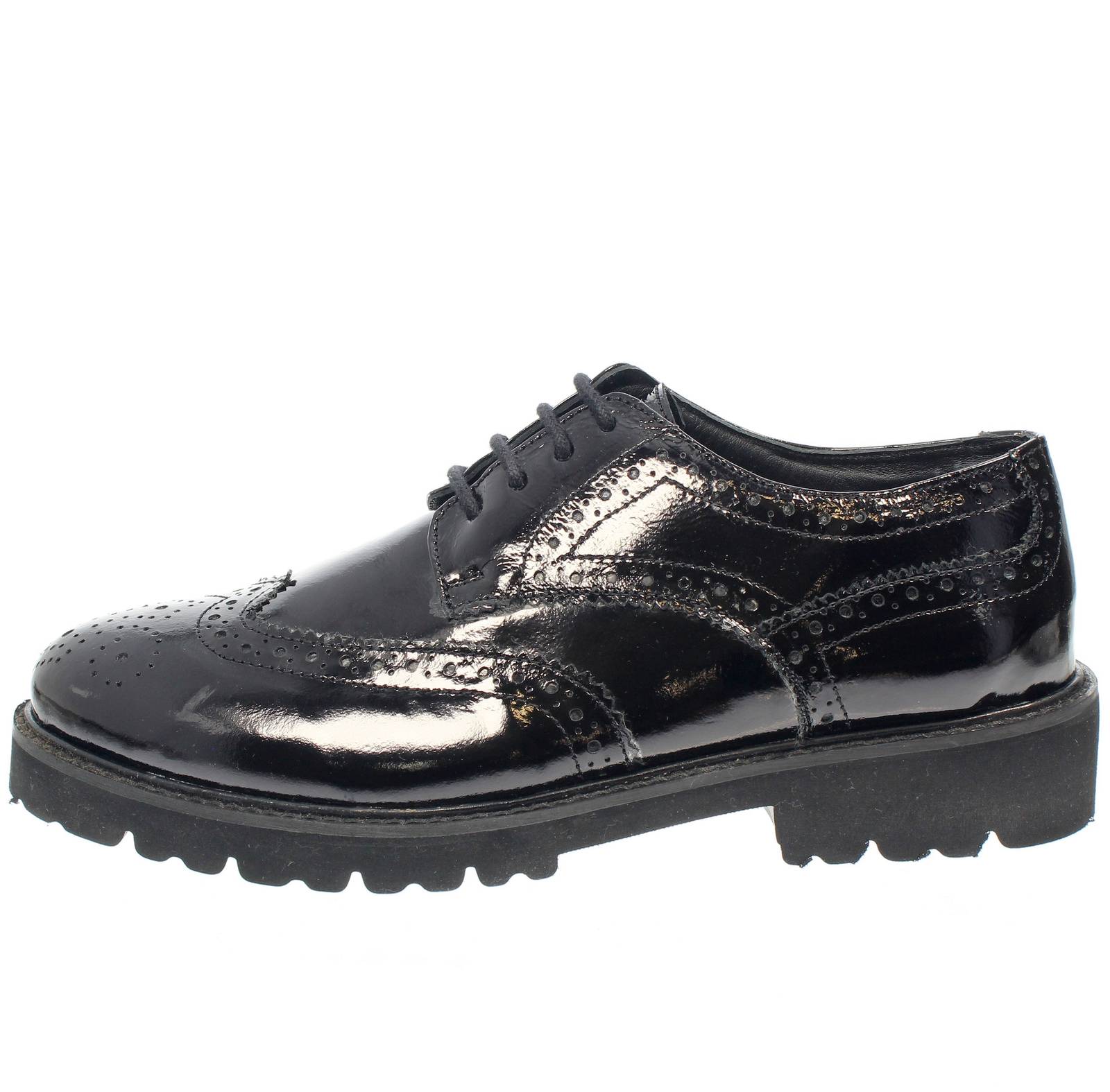 RAME Beverly - Brogues en cuir verni Femme noir Photo 3