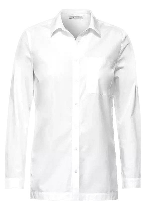 CECIL Chemisier long et solide Femme blanc