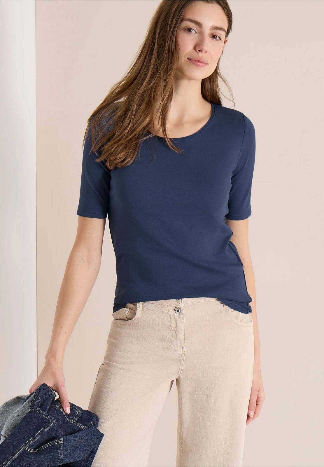 CECIL Shirt - Maglietta con Stampa blu T-Shirts Maniche Corte Donna 320225