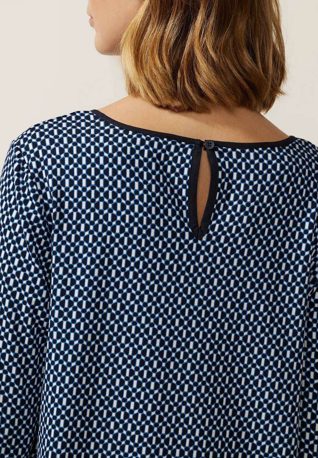 STREET ONE Shirt – Bedrucktes T-Shirt mit 3/4-Ärmeln Damen blau Foto 3