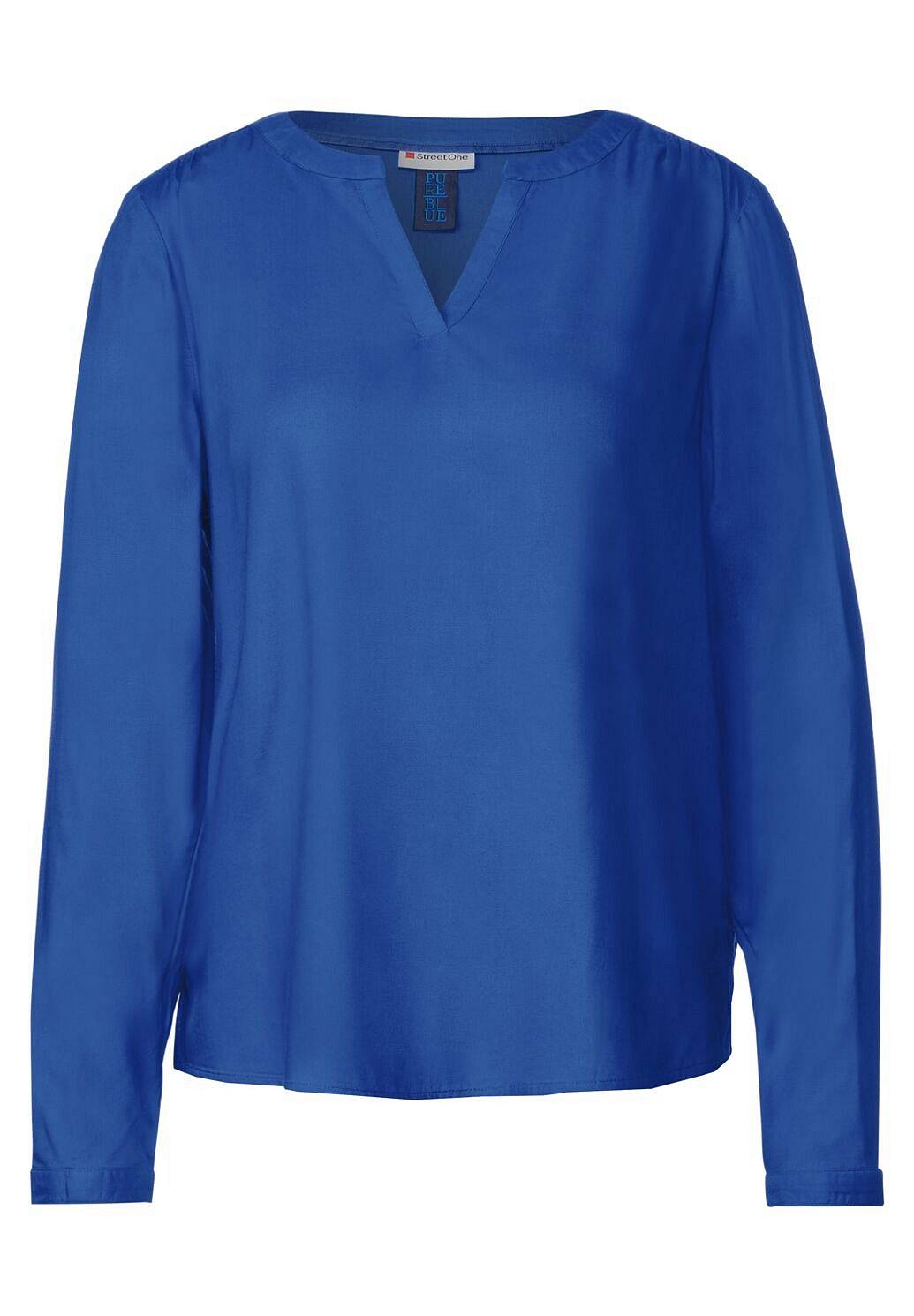 STREET ONE New Bamika - Chemise en viscose Femme bleu azur