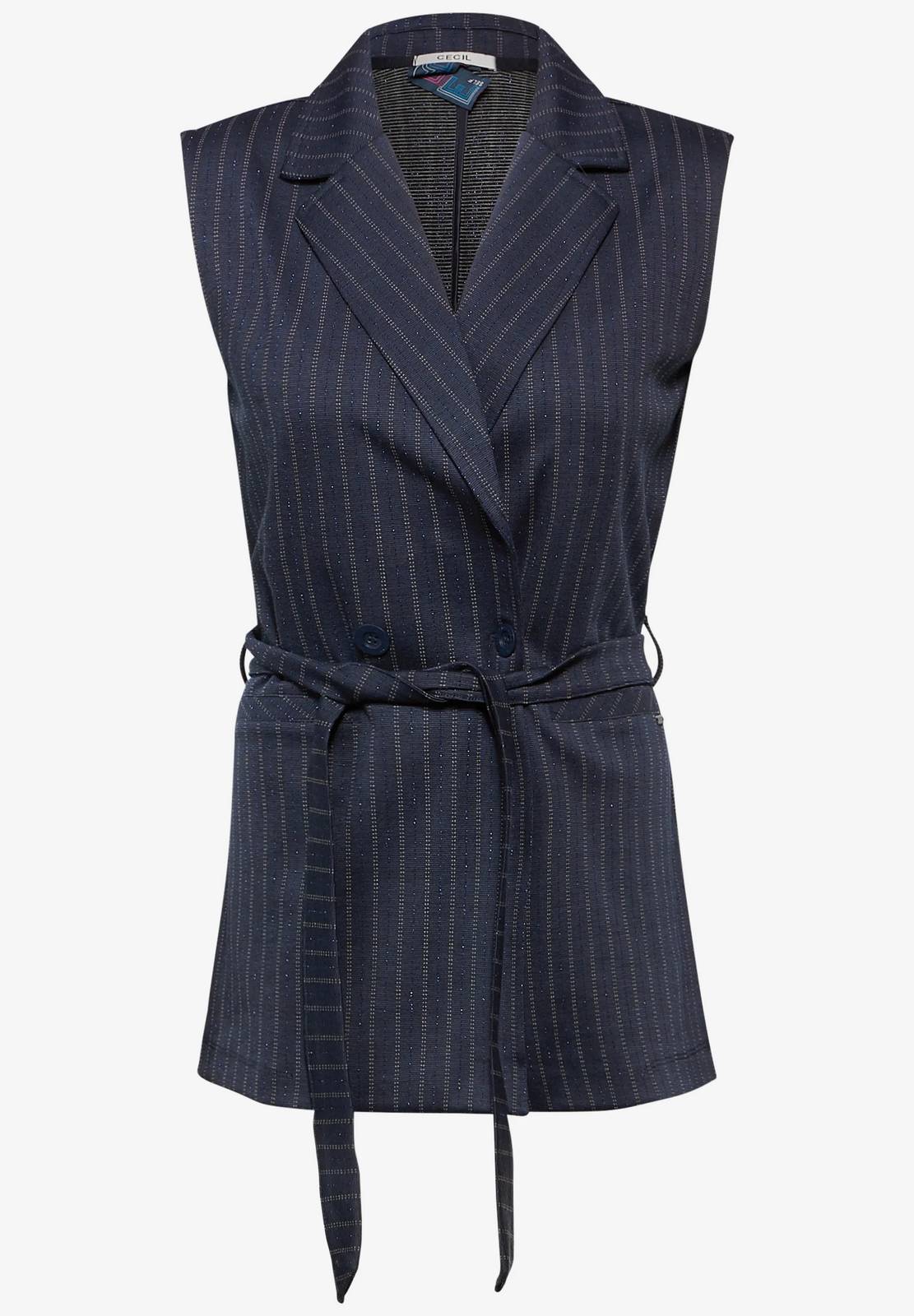 CECIL Gilet blazer à rayures Femme bleu