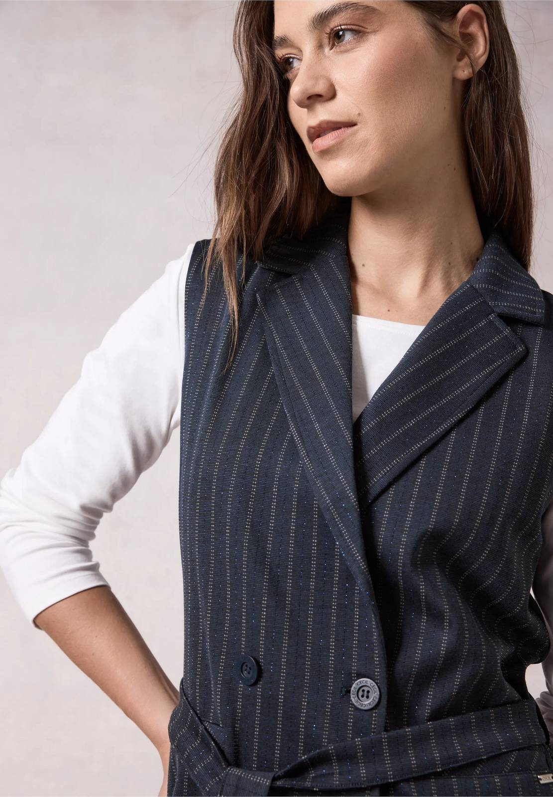 CECIL Gilet blazer à rayures Femme bleu Photo 2