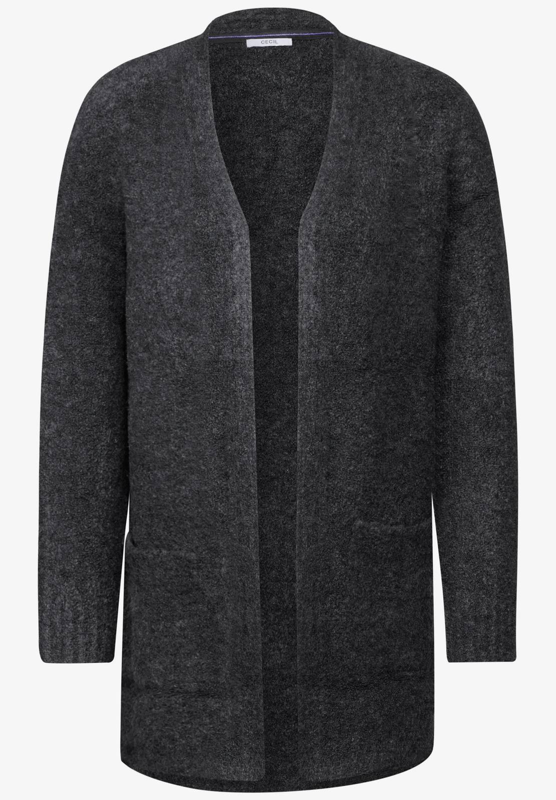 Cecil Sale Cecil Mode Femme CECIL Long Boucle Cardigan Grey Pullover E  Cardigan Donna 253798