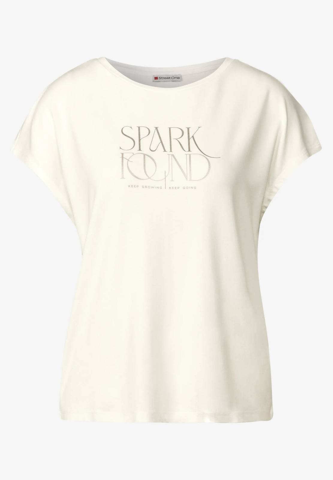 STREET ONE LTD QR-Wortlaut Druck Shirt Damen weiß