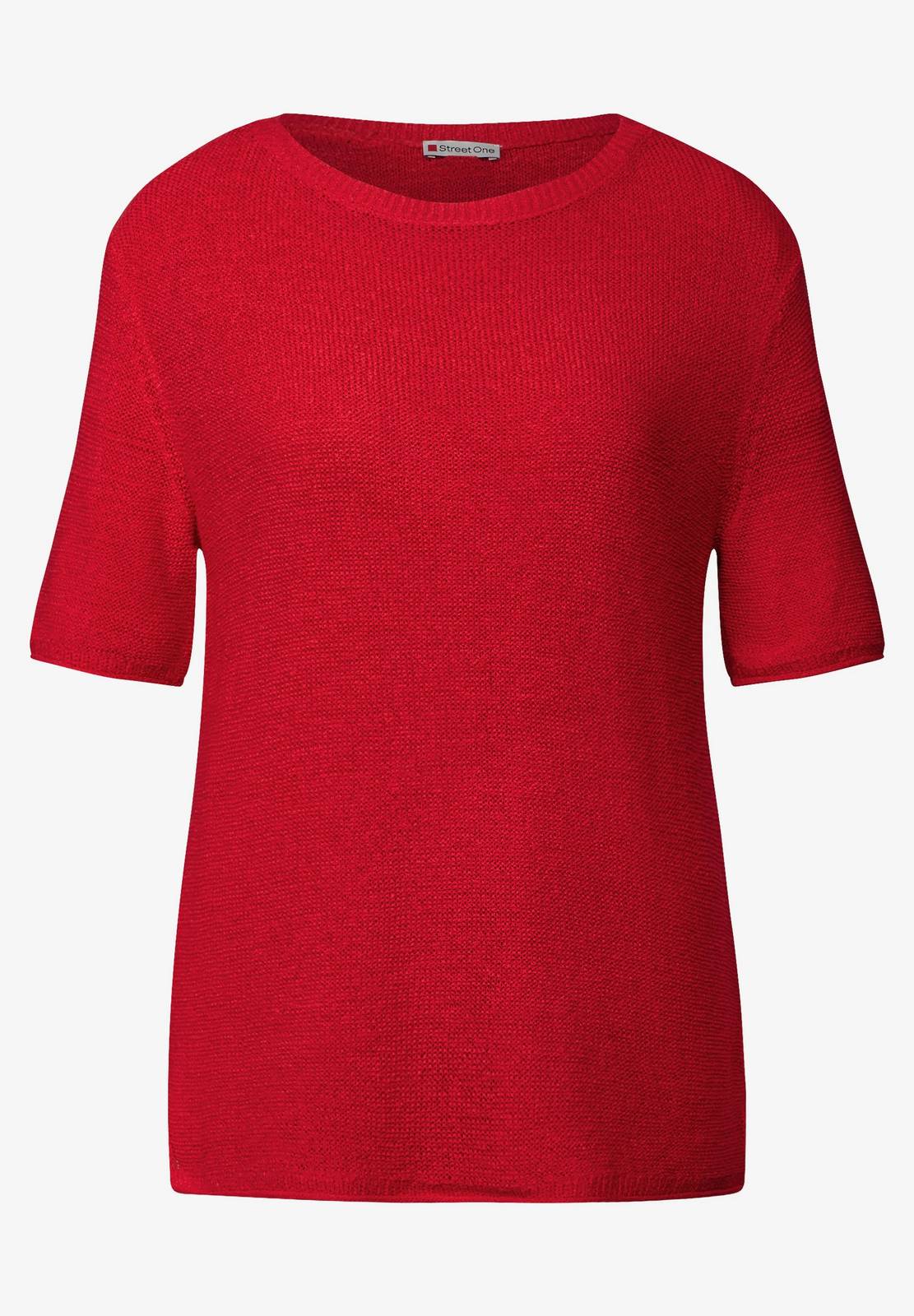 STREET ONE U-Boot-Pullover Damen rot