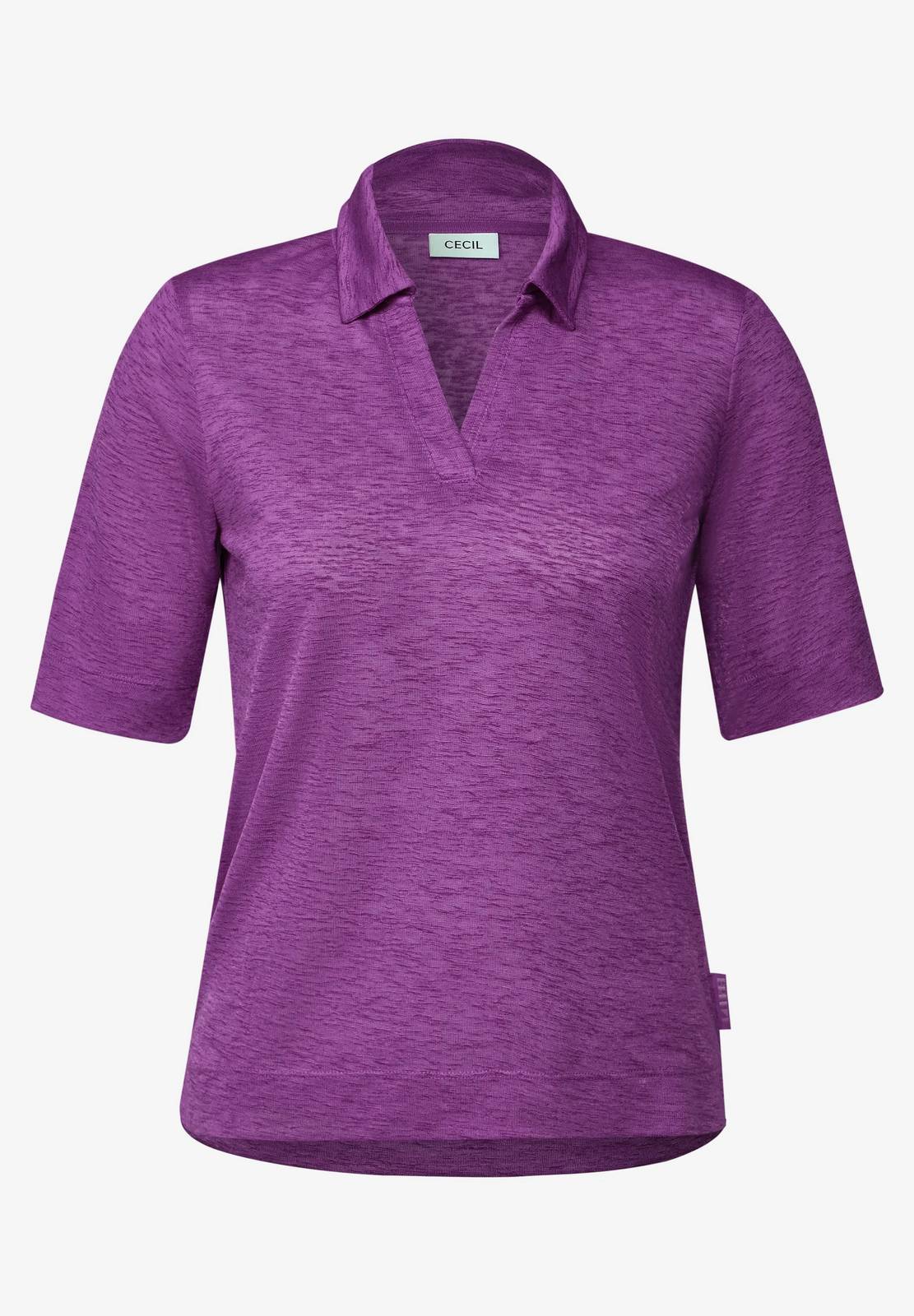 CECIL Linen polo collar Donna viola Foto 1