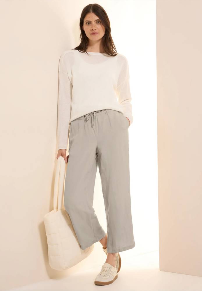 Style Neele CECIL Linen Style Neele pant beige Pantaloni Donna 378716