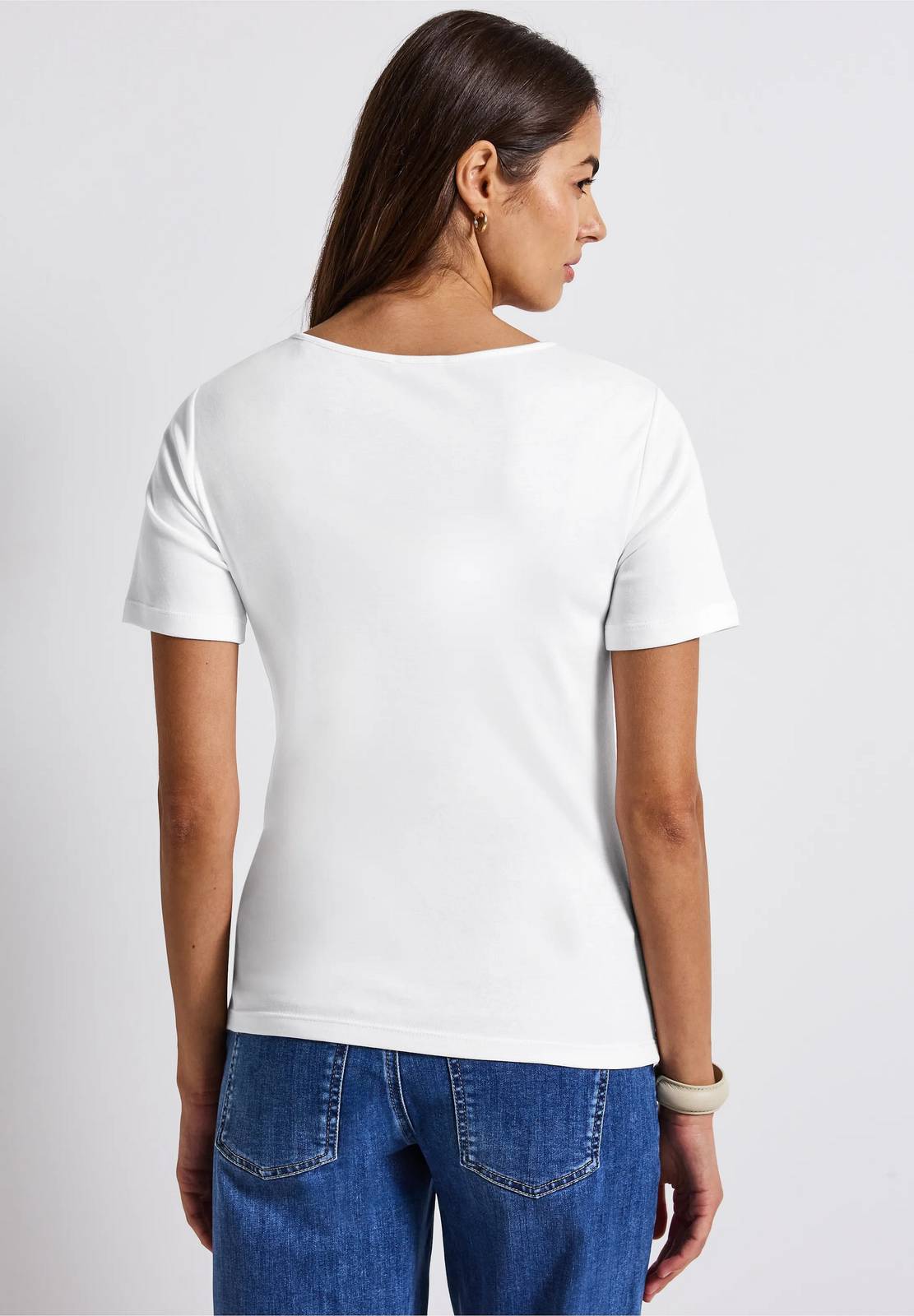 STREET ONE QR Shirt m. Herzausschnitt Form Damen weiß Foto 3