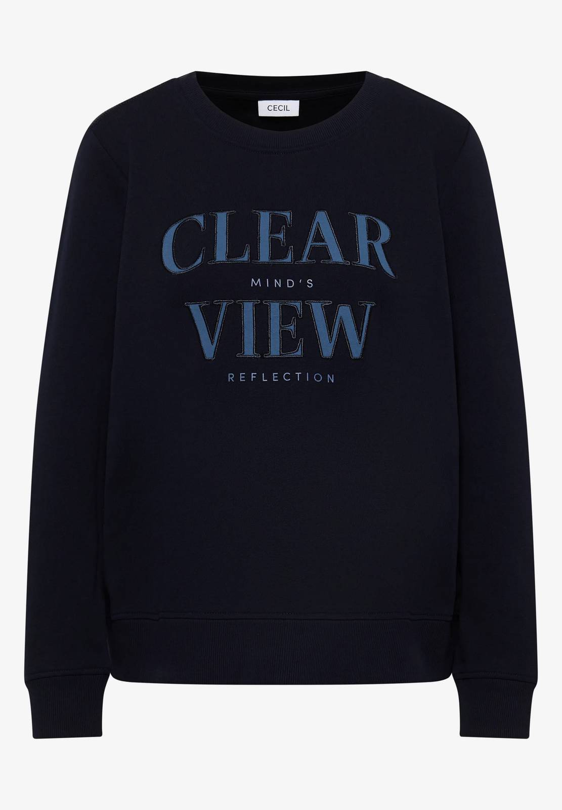 CECIL Sweat-shirt poitrine artwirk Femme bleu