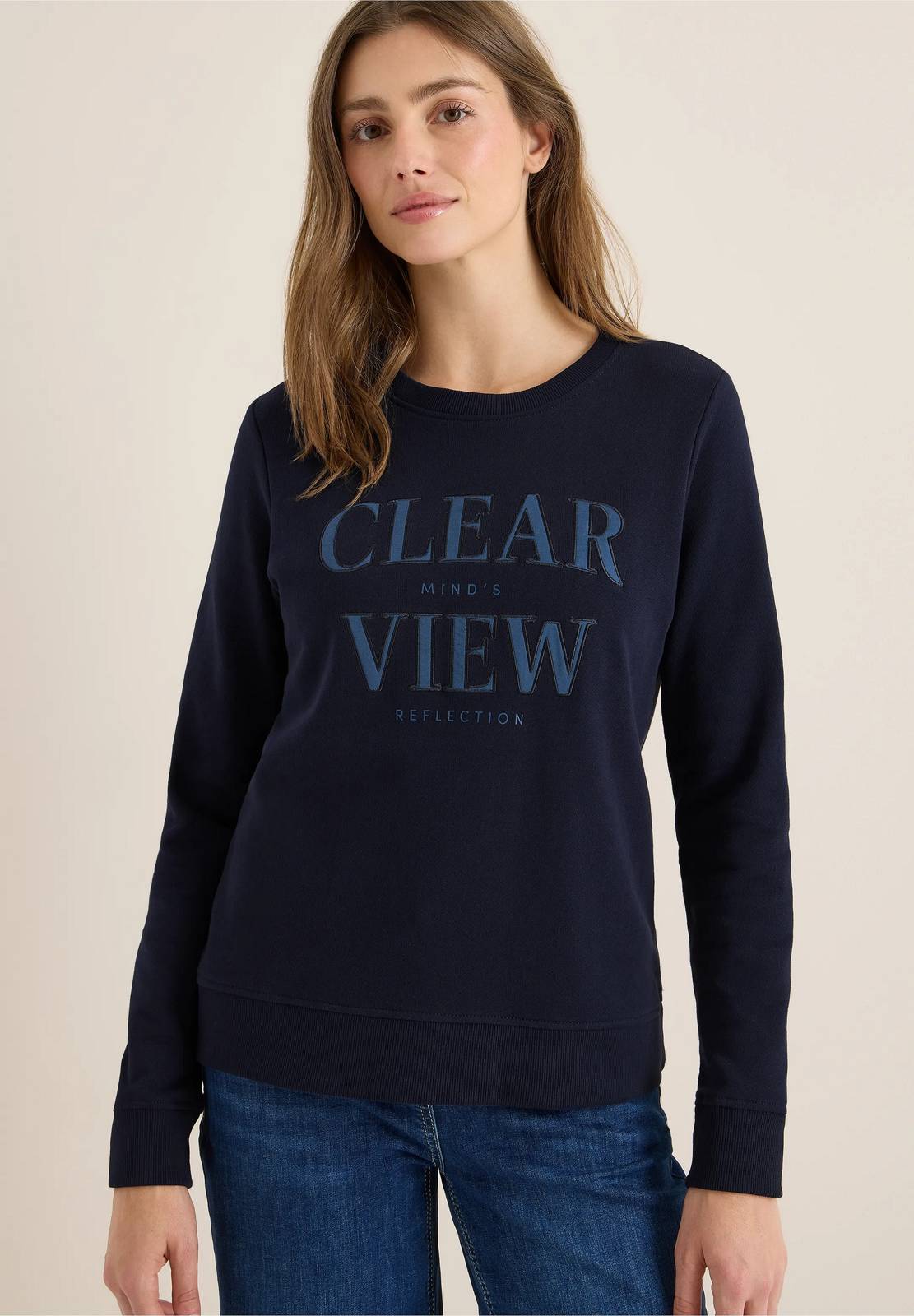 CECIL Sweat-shirt poitrine artwirk Femme bleu Photo 2