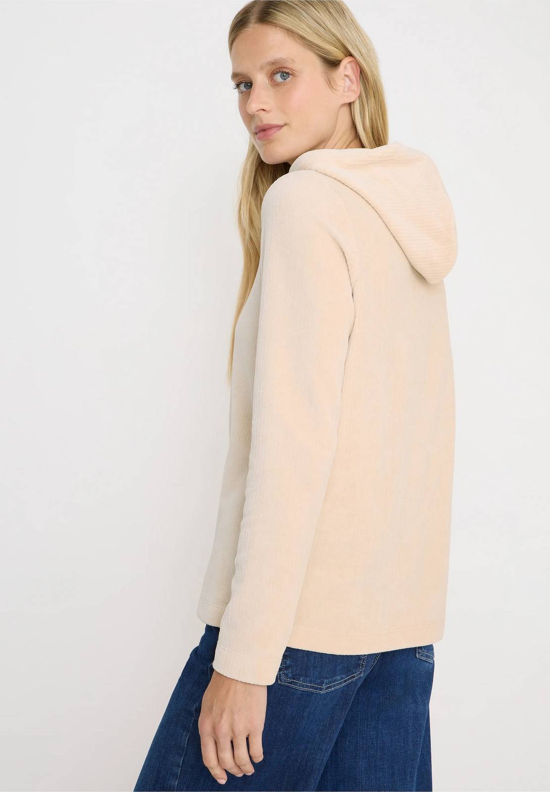 CECIL T-shirt à capuche large et froid Femme beige Photo 3