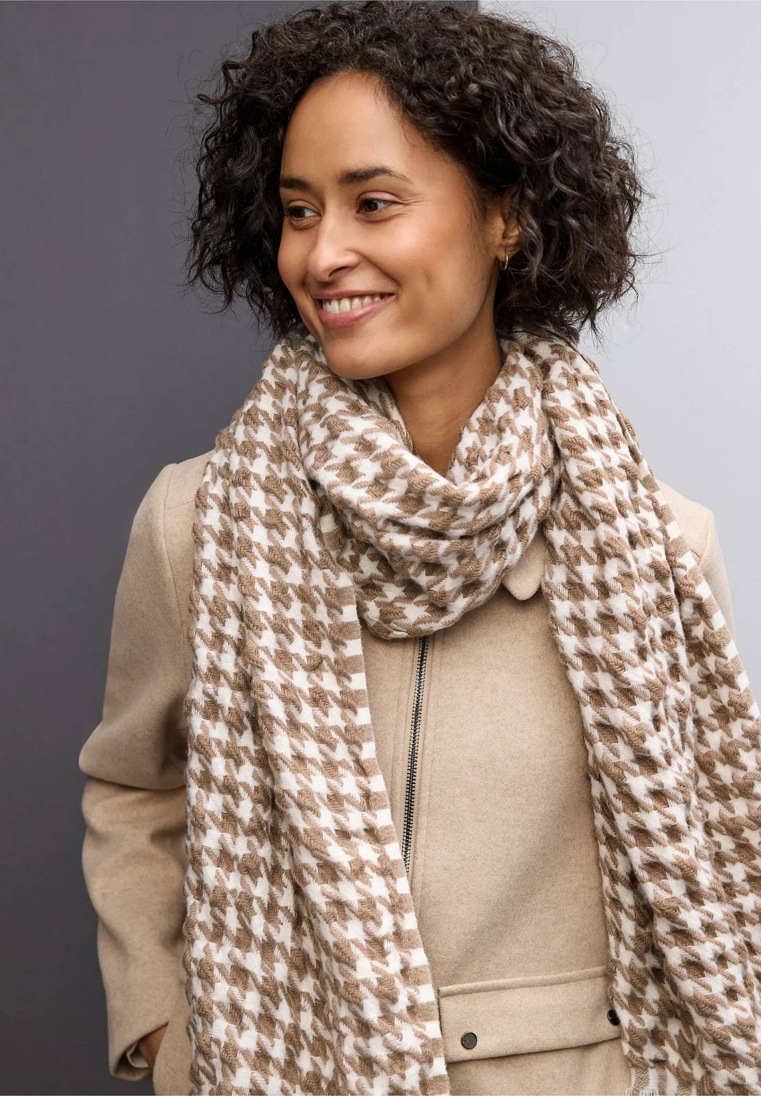 STREET ONE bulle pied-de-poule long Femme marron Photo 2