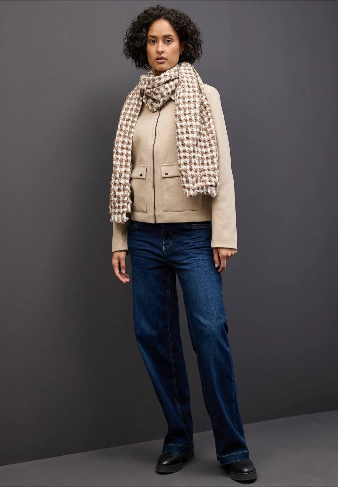 STREET ONE bulle pied-de-poule long Femme marron Photo 3