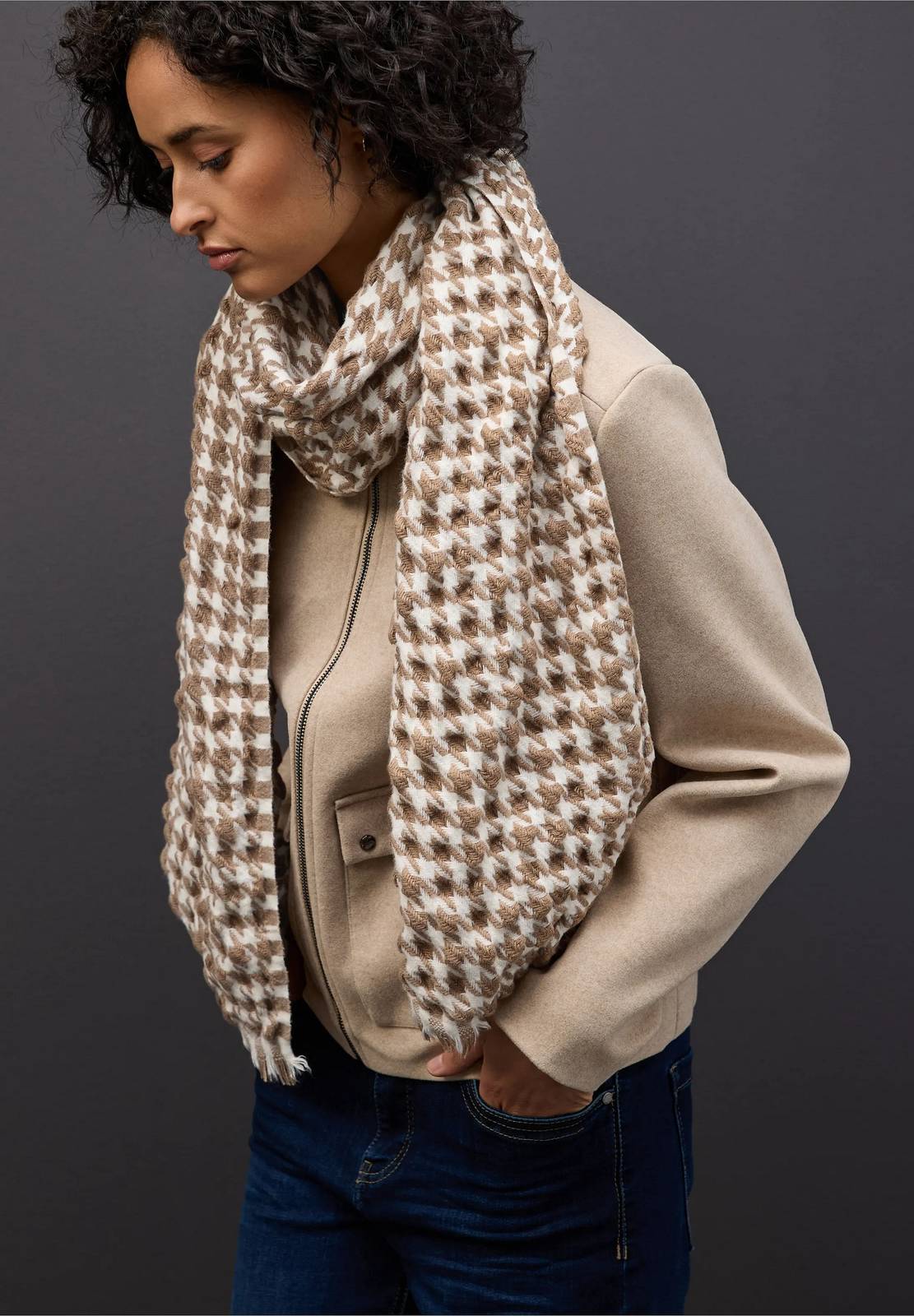 STREET ONE bulle pied-de-poule long Femme marron Photo 4