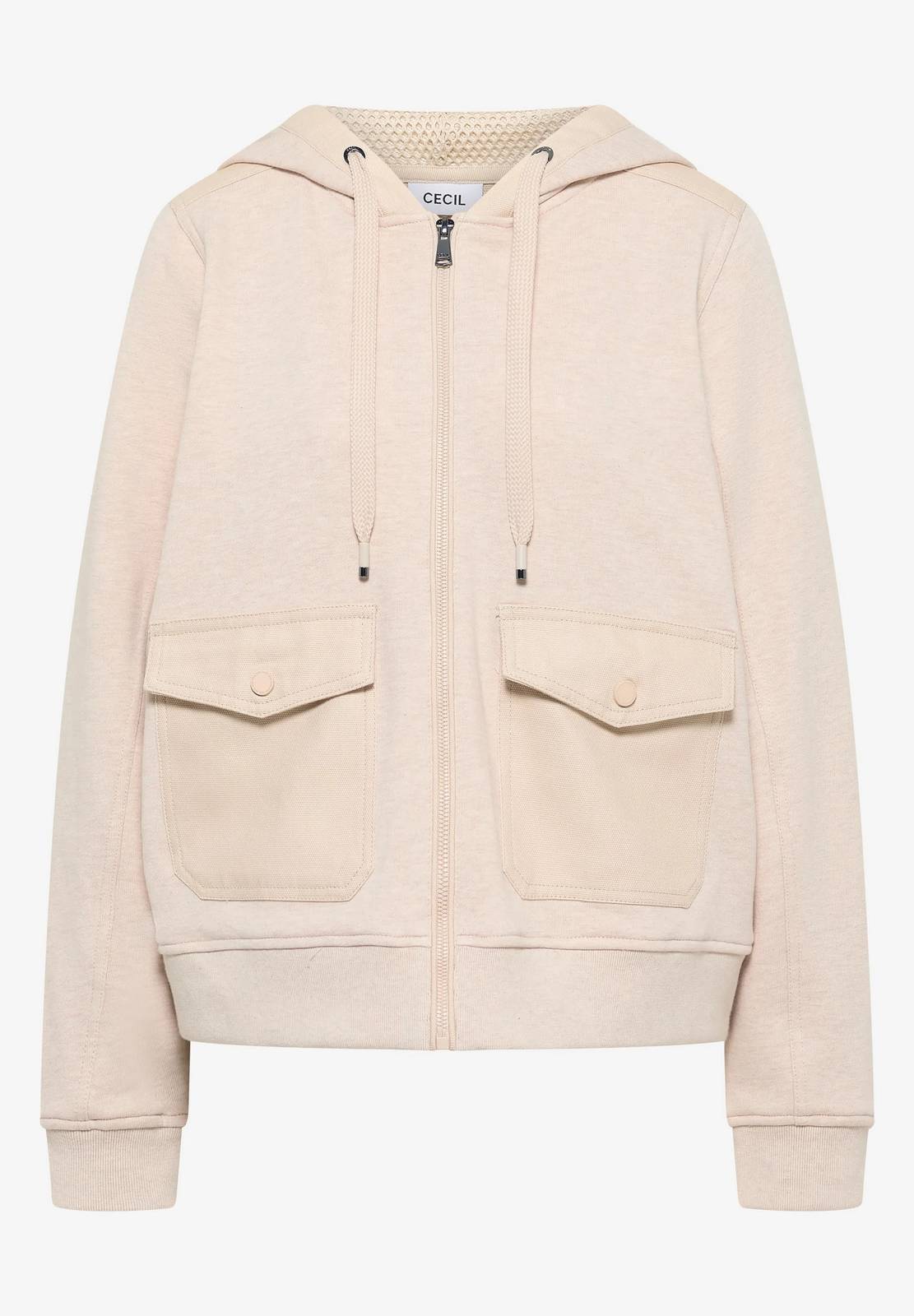 CECIL Sweatjacke Matmix Femme beige