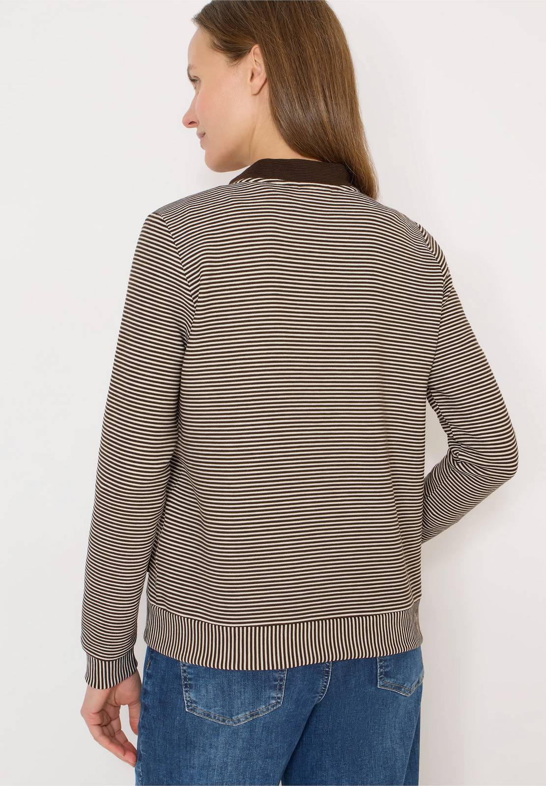 CECIL Veste en t-shirt rayé Ottoman Femme marron Photo 4