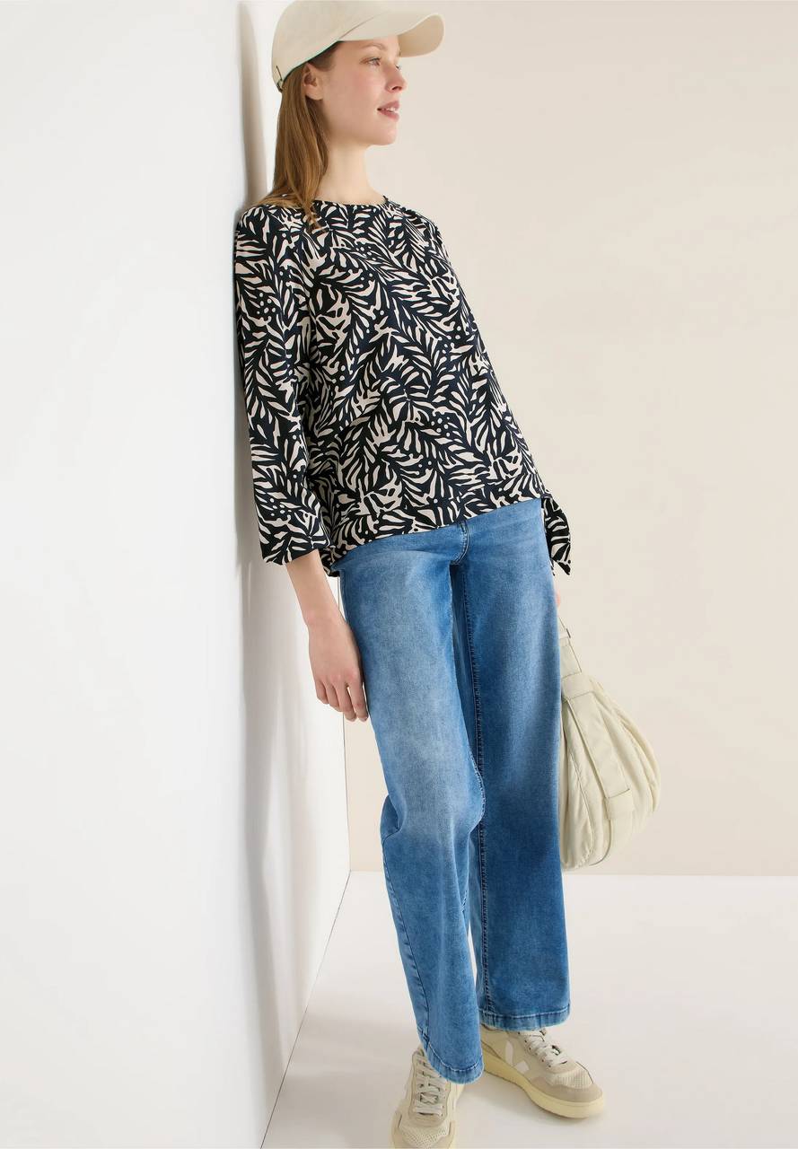 CECIL Blouse imprimée à nœuds Femme bleu Photo 2