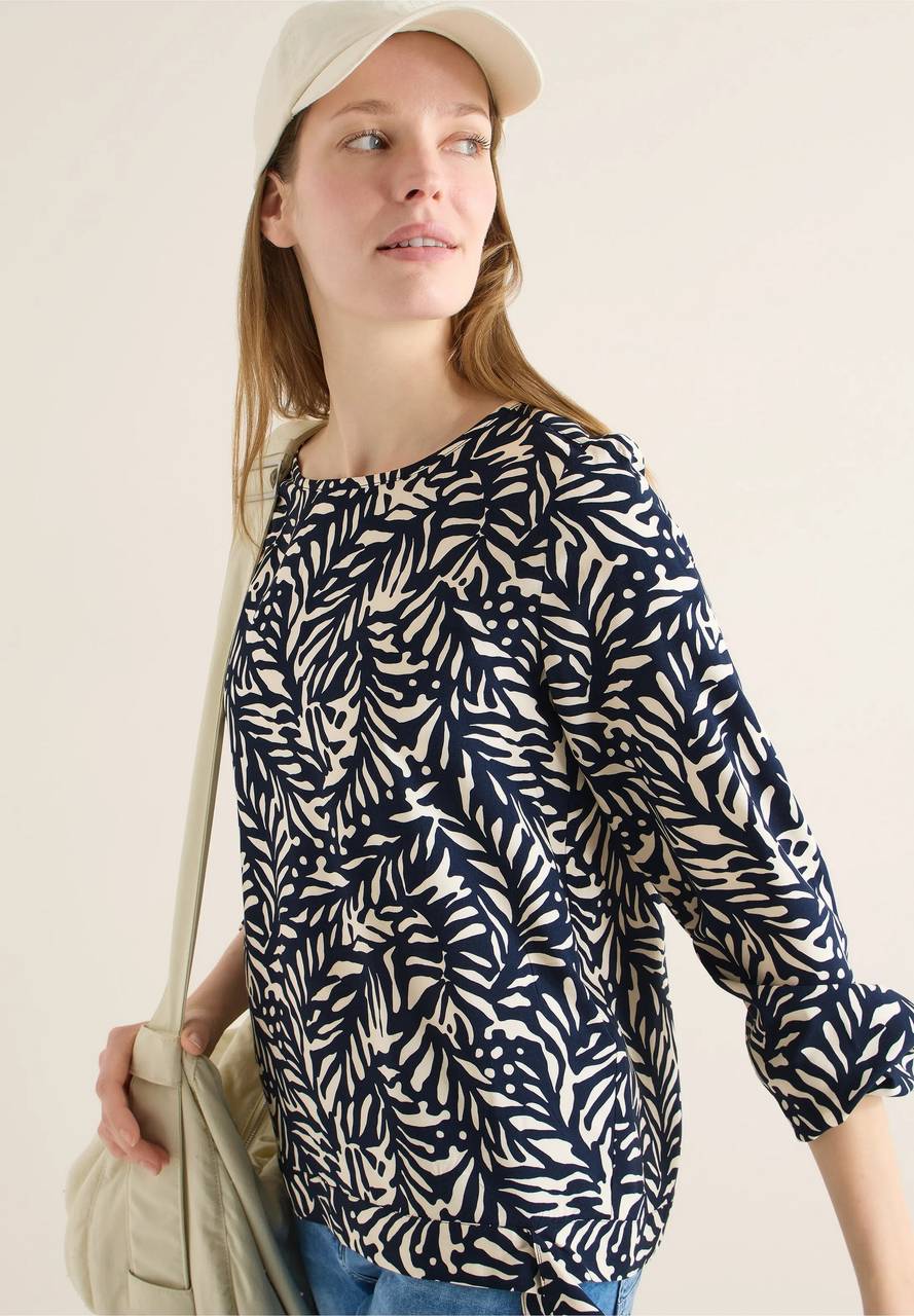 CECIL Blouse imprimée à nœuds Femme bleu Photo 3