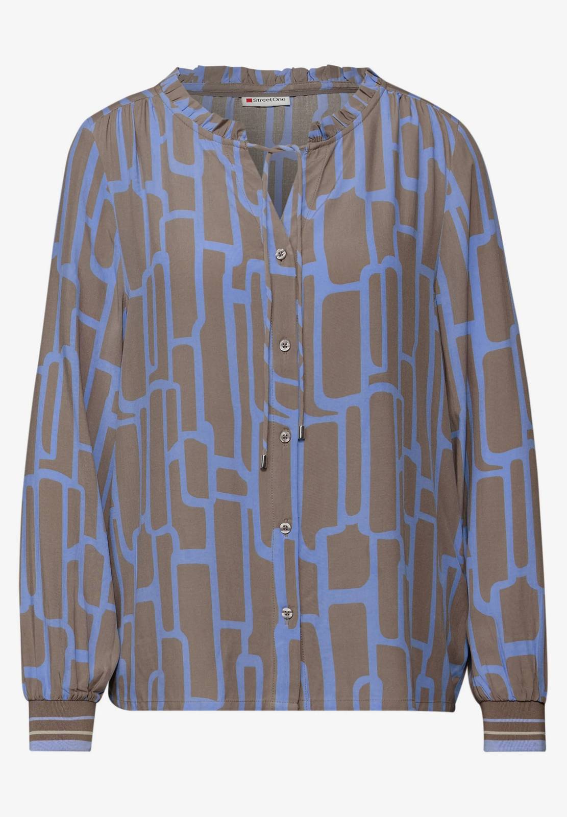 STREET ONE Chemisier tunique Femme bleu