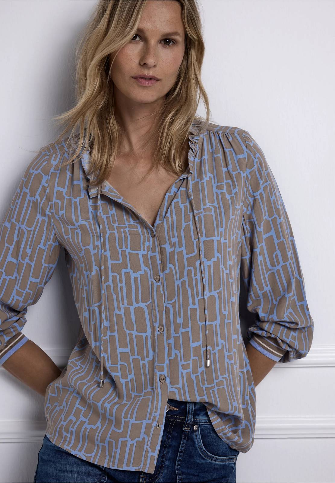 STREET ONE Chemisier tunique Femme bleu Photo 2