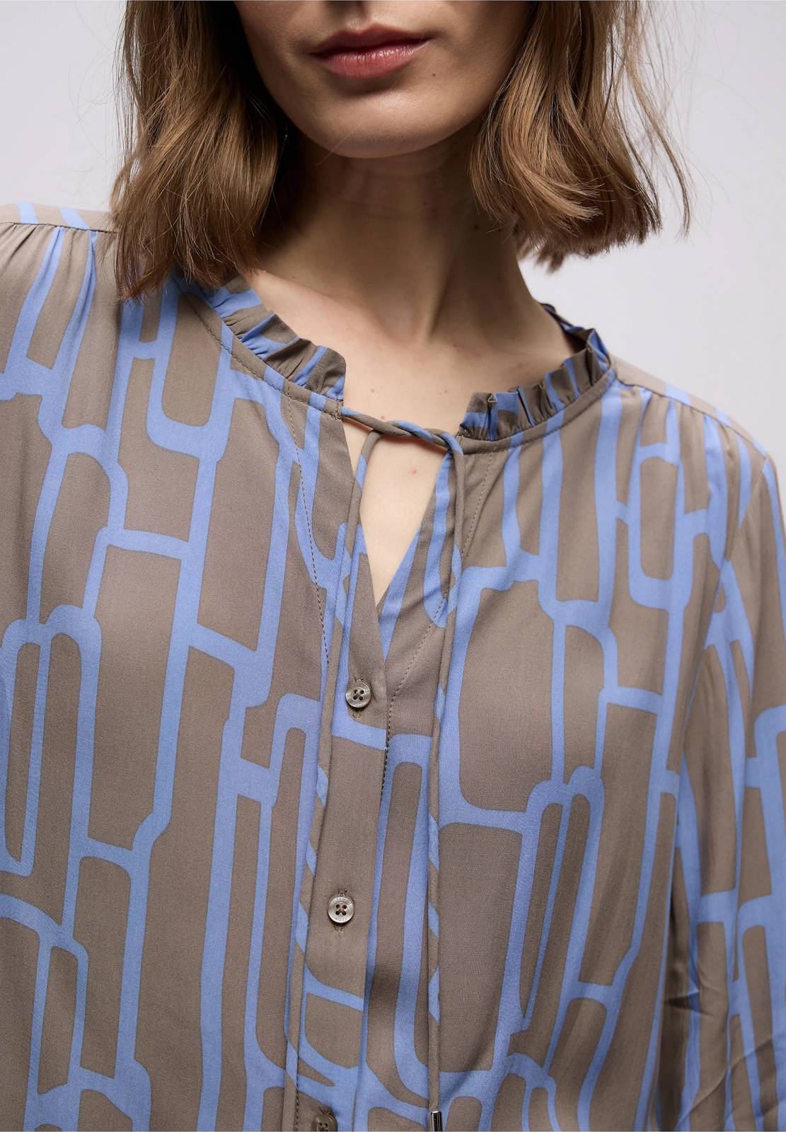 STREET ONE Chemisier tunique Femme bleu Photo 4