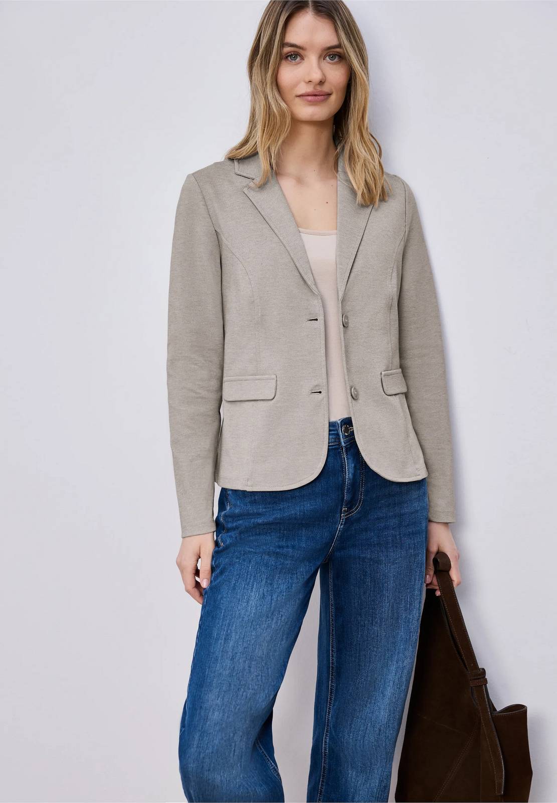 STREET ONE Blazer de base Femme marron Photo 2