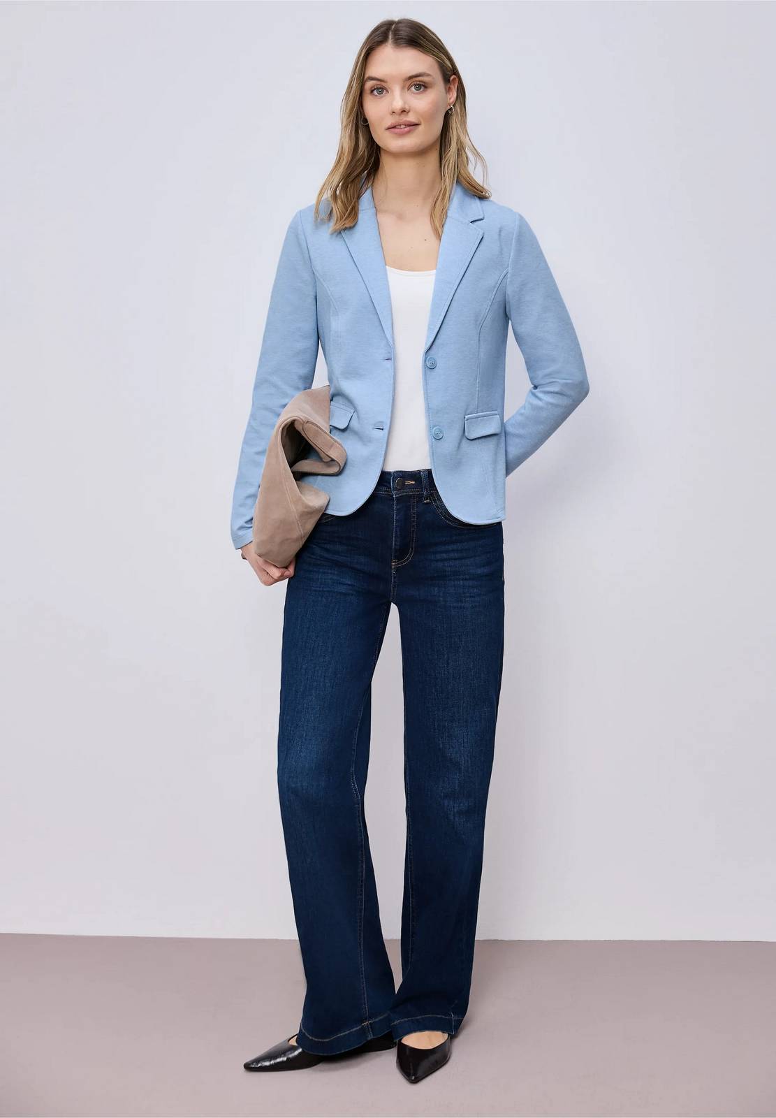 STREET ONE Blazer de base Femme bleu Photo 5