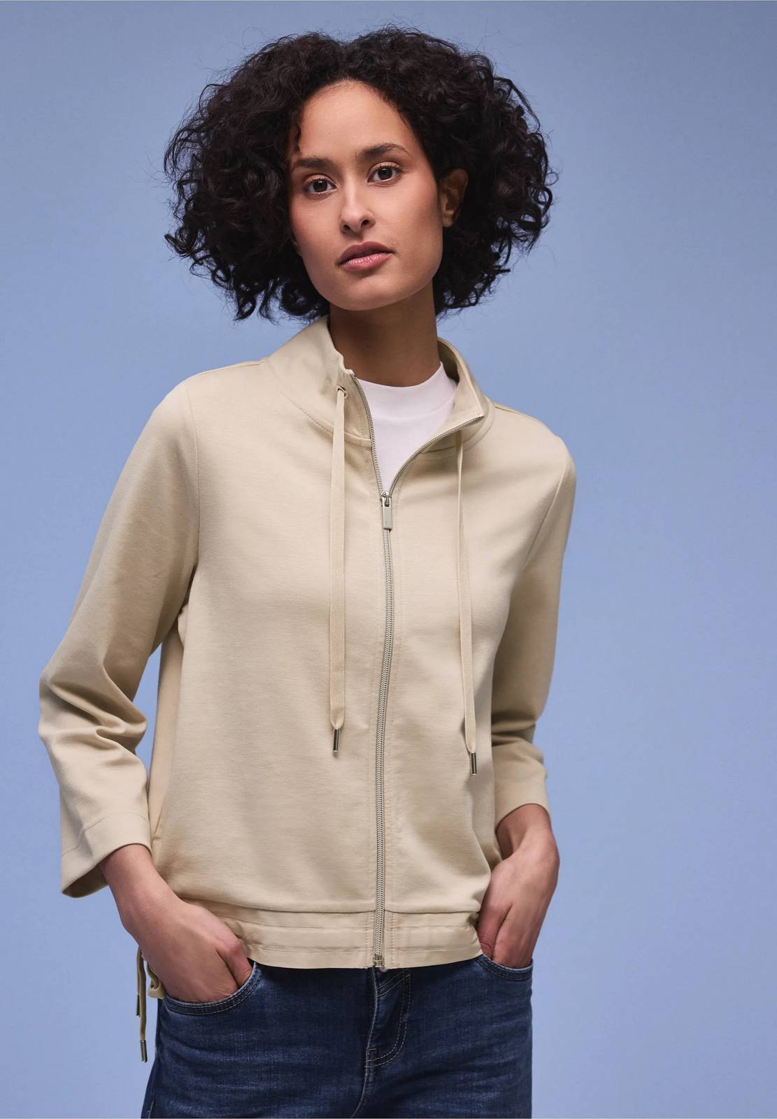 STREET ONE Veste zippée Femme beige Photo 2