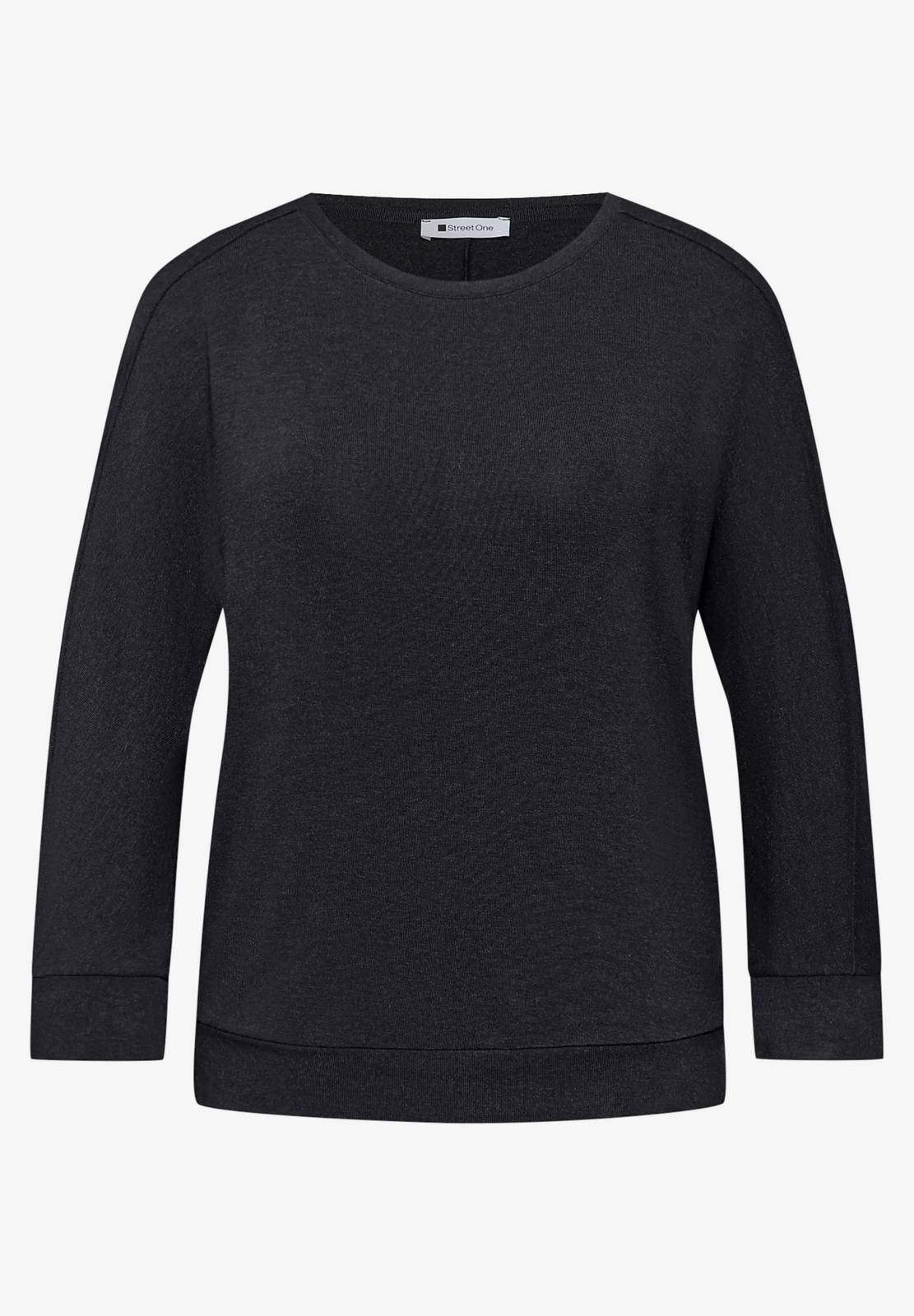 STREET ONE weiches Melange-Shirt Damen blau