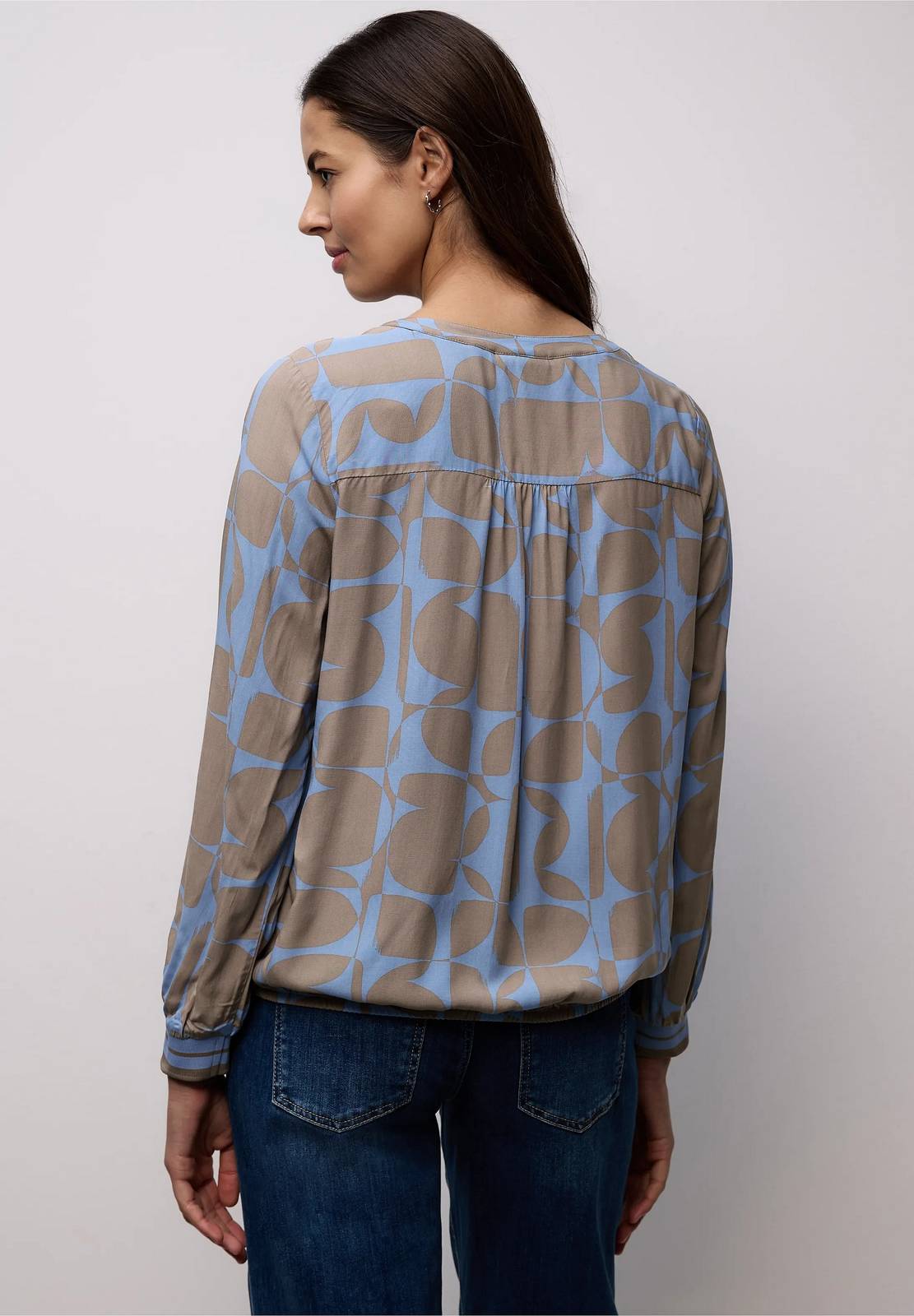 STREET ONE Chemisier à col fenduvBlouse Femme bleu Photo 4