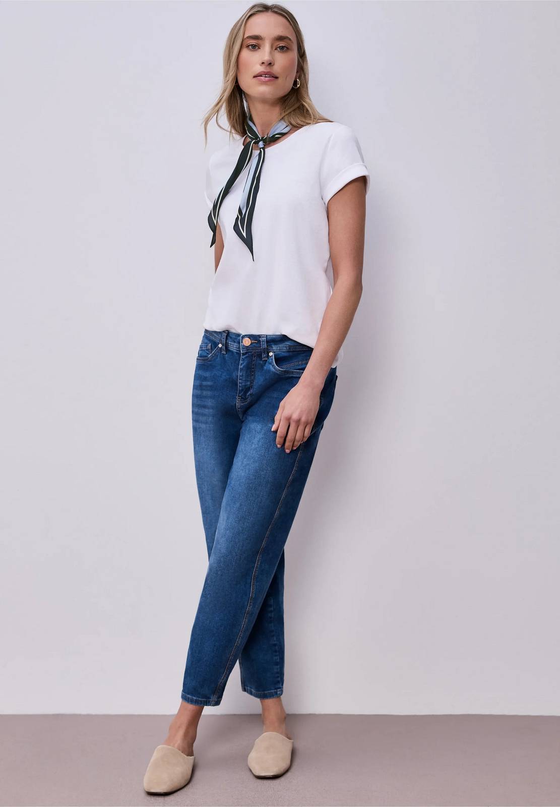 STREET ONE Foulard en satin Nicki Femme bleu Photo 3