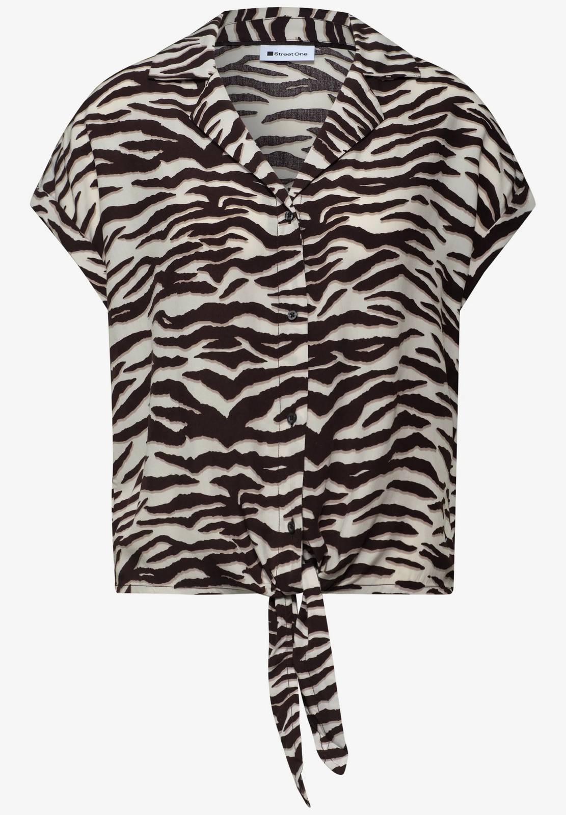 STREET ONE Chemisier boutonné Femme marron