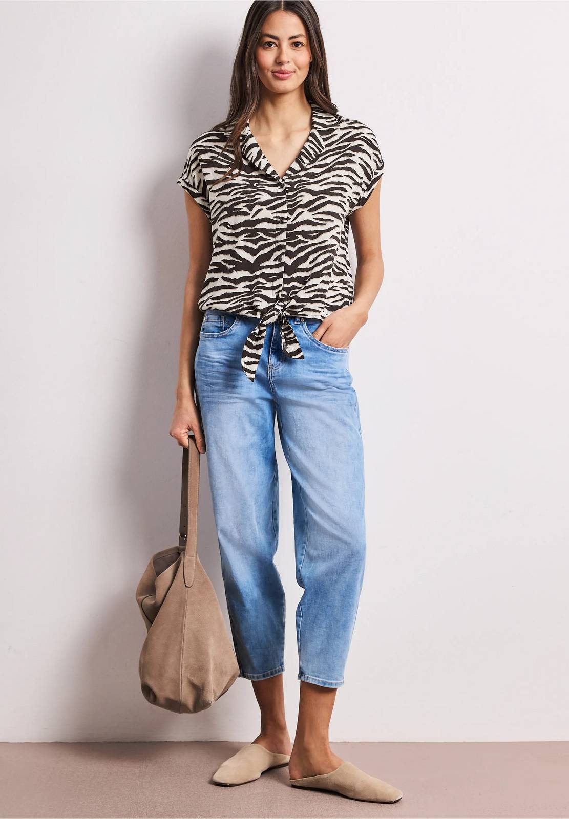 STREET ONE Buttoned Blouse Woman brown Photo 5