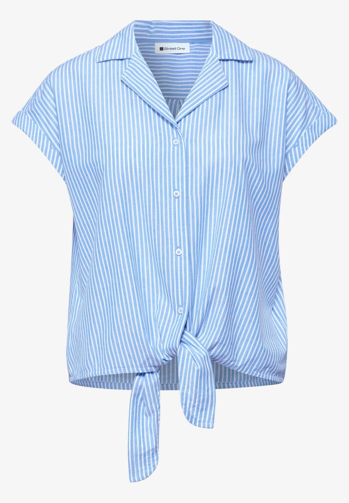 STREET ONE Chemisier boutonné rayé Femme bleu