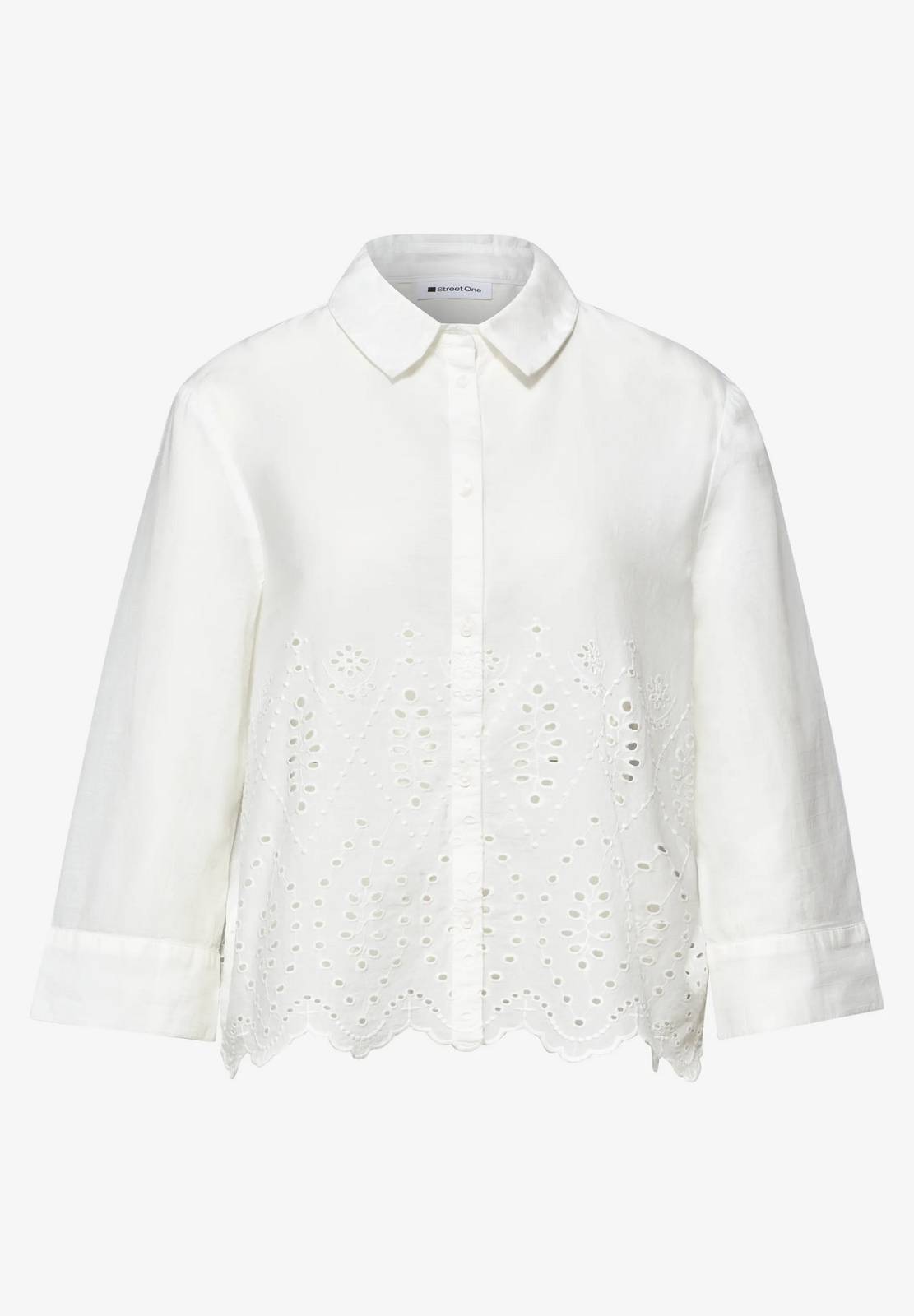 STREET ONE Chemise Rising Shiffley Femme blanc