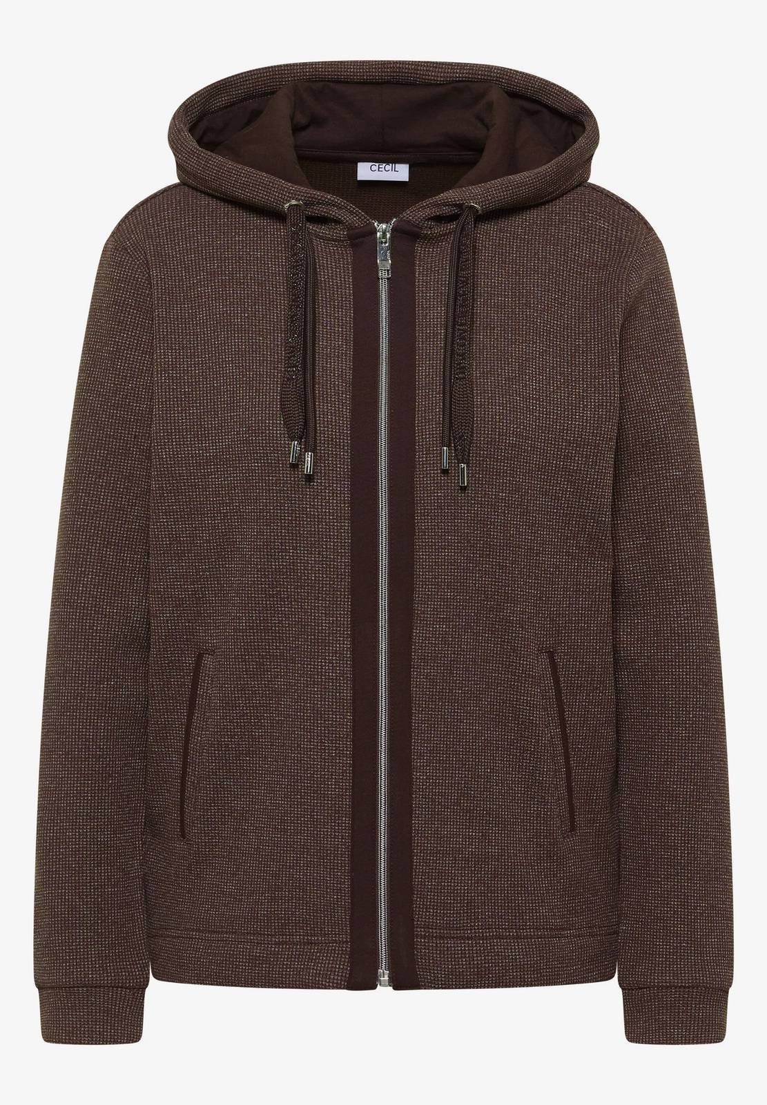 CECIL Veste en t-shirt rayé Femme marron