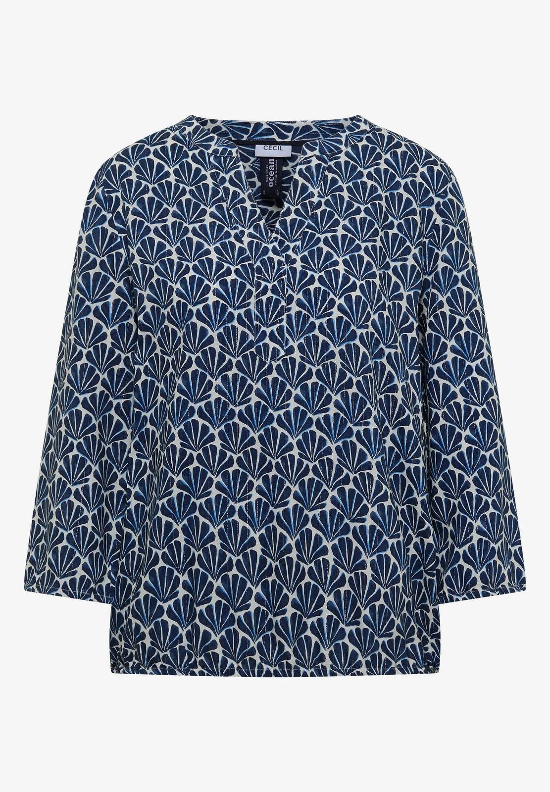 CECIL blouse en lurex Femme bleu