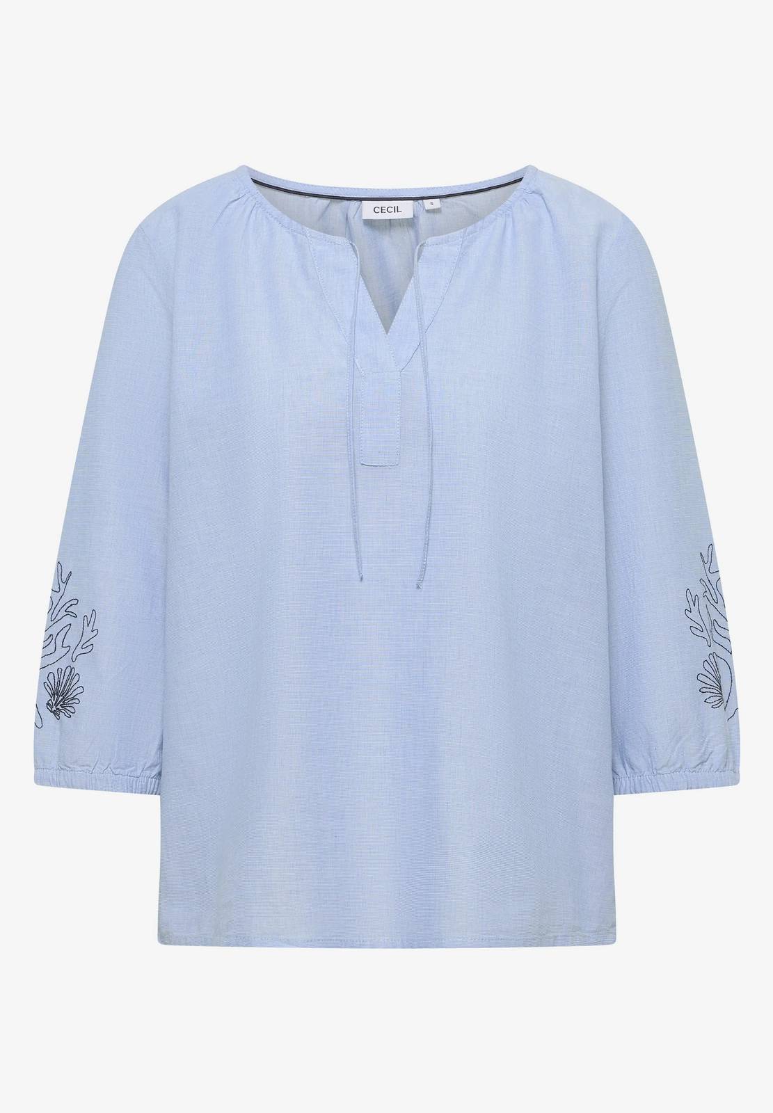 CECIL blouse déco en chambray Femme bleu