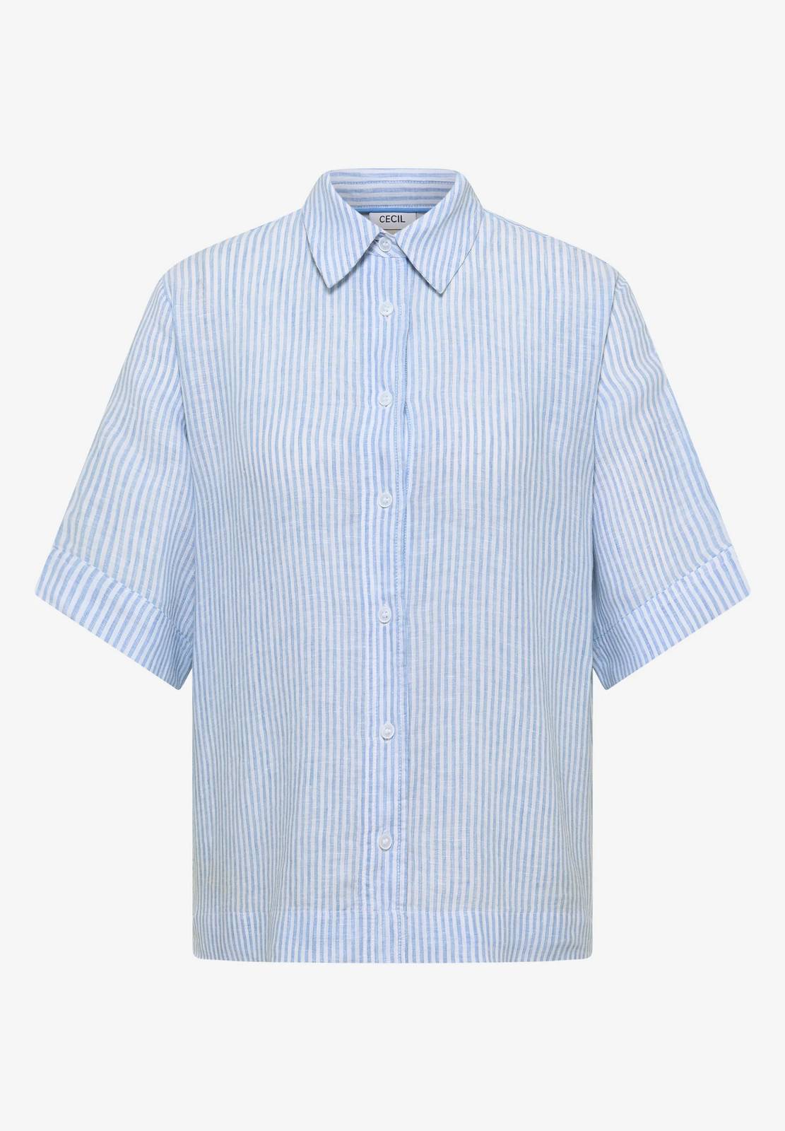 CECIL Chemise en lin Femme bleu