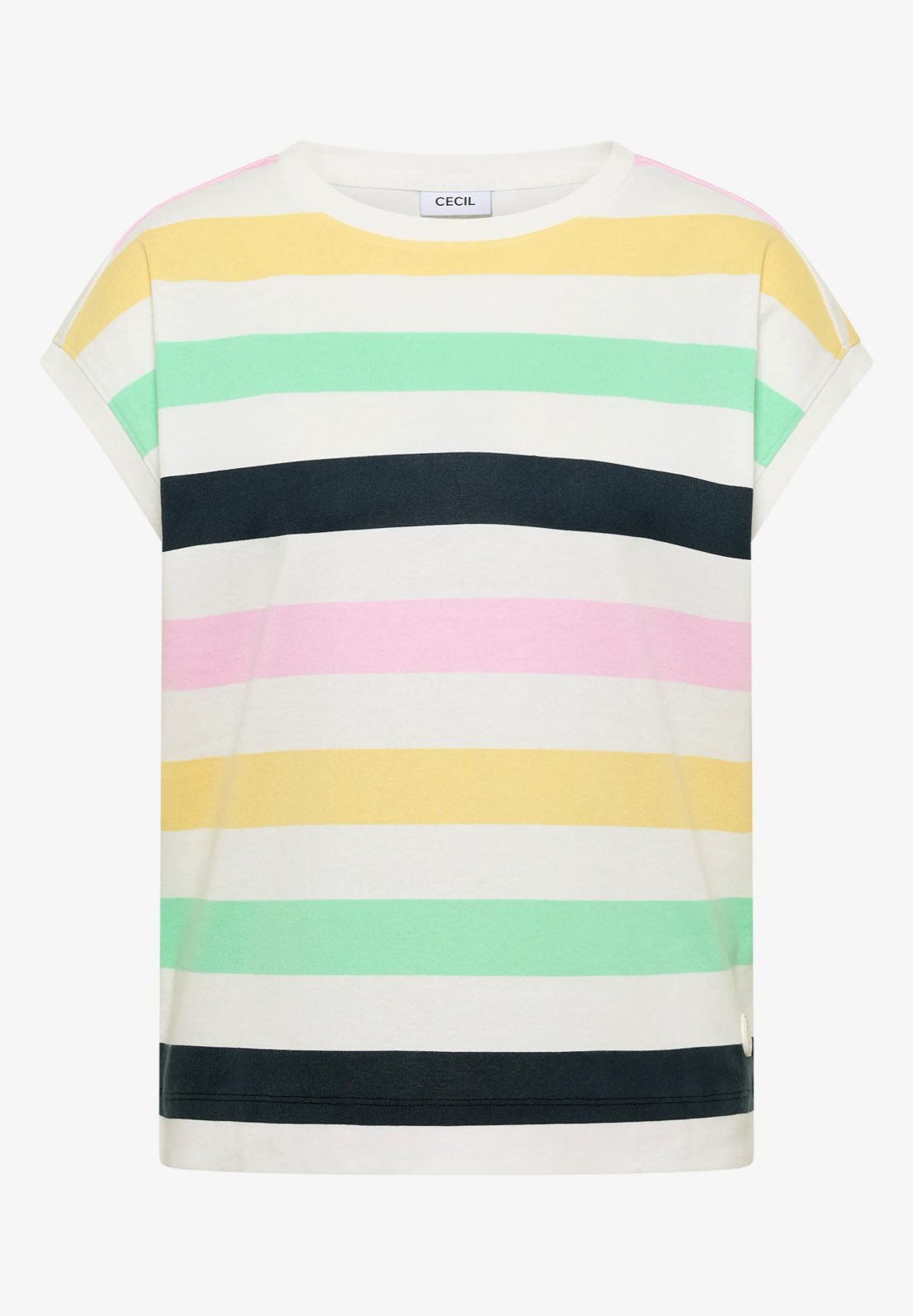 CECIL Multistreifen-T-Shirt Damen weiß