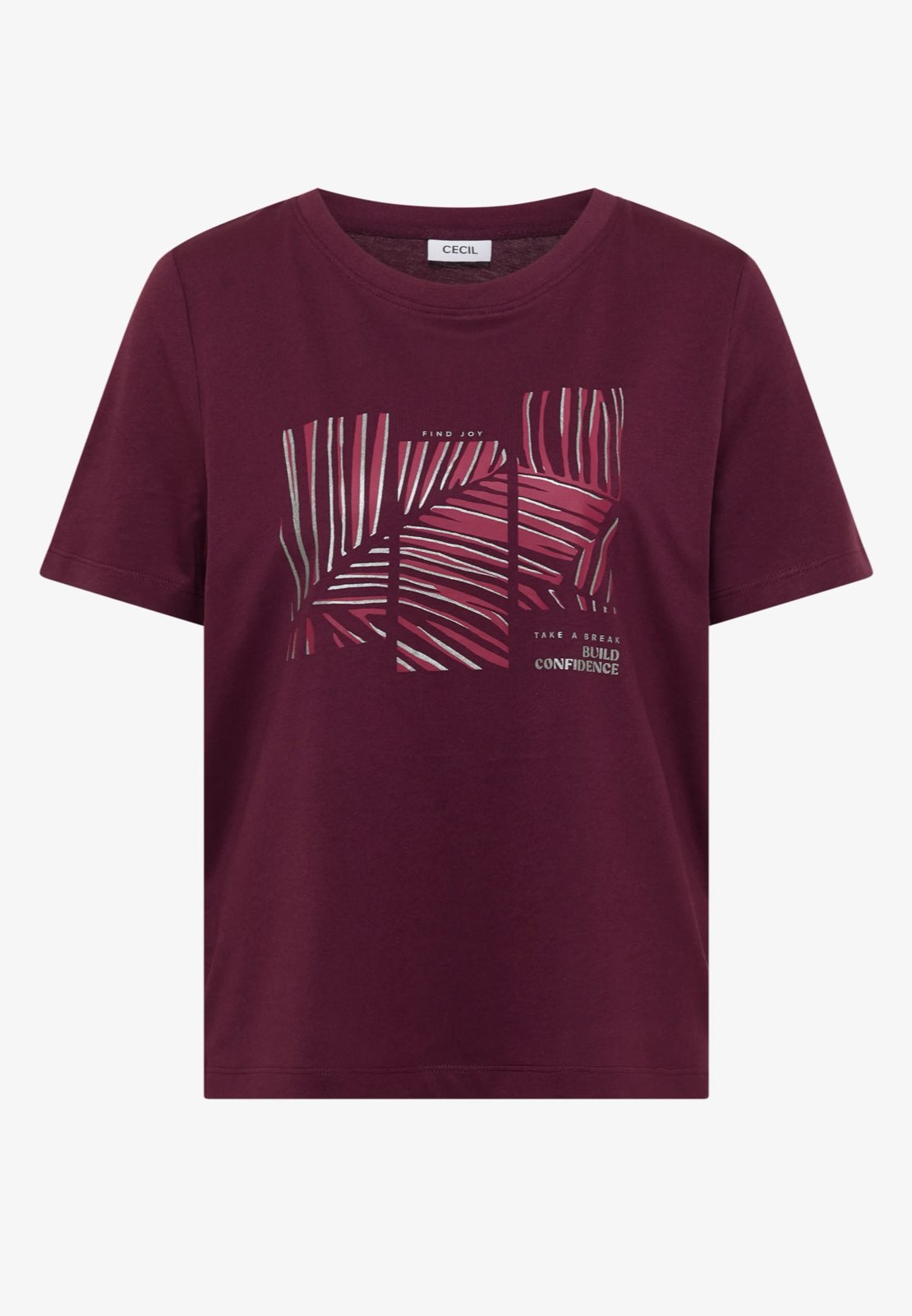 CECIL Blätter FP-T-Shirt Damen rot