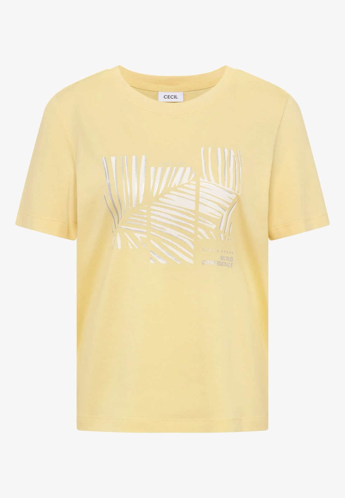 CECIL Blätter FP-T-Shirt Damen gelb