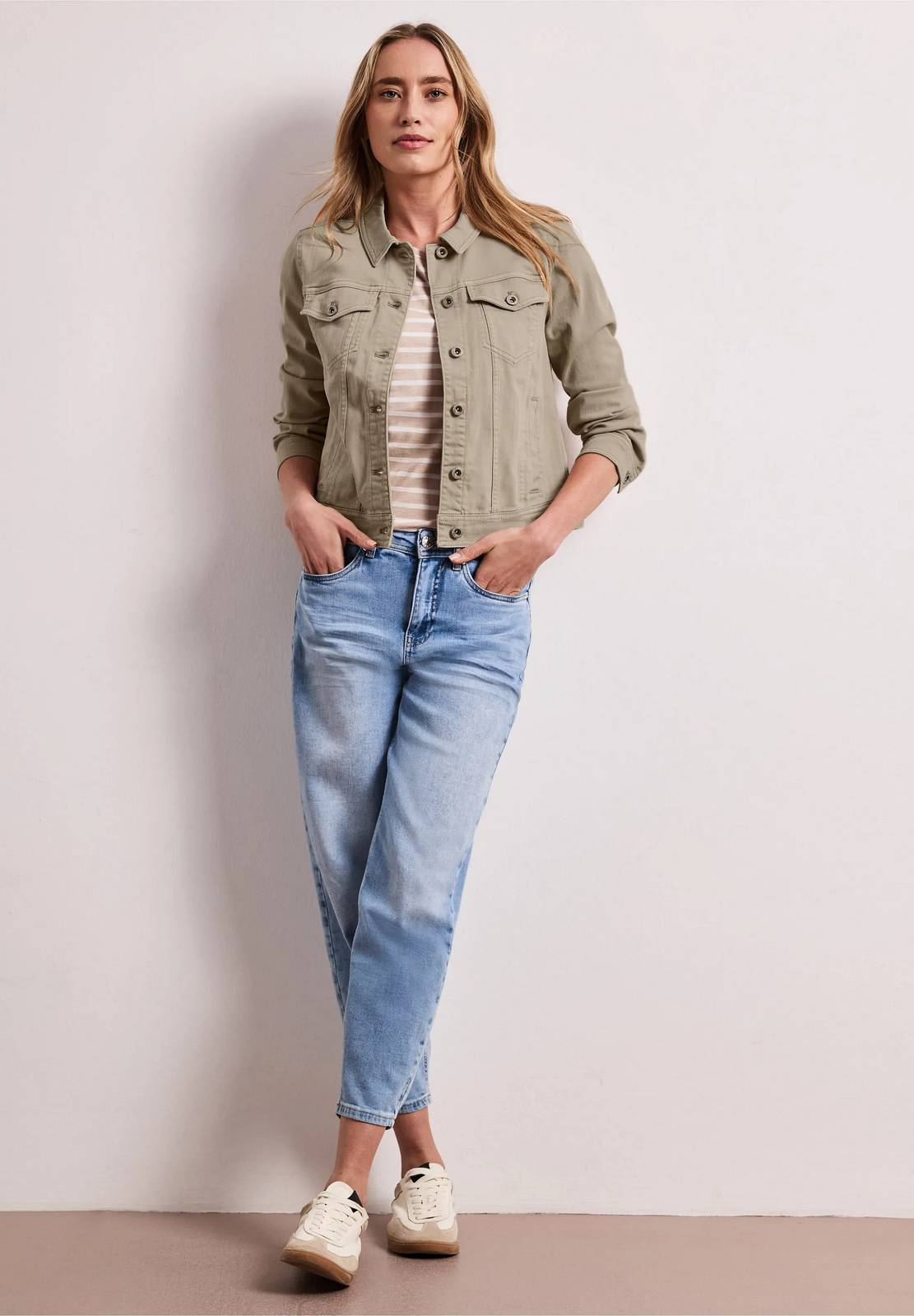 STREET ONE Veste lavée Femme beige Photo 5