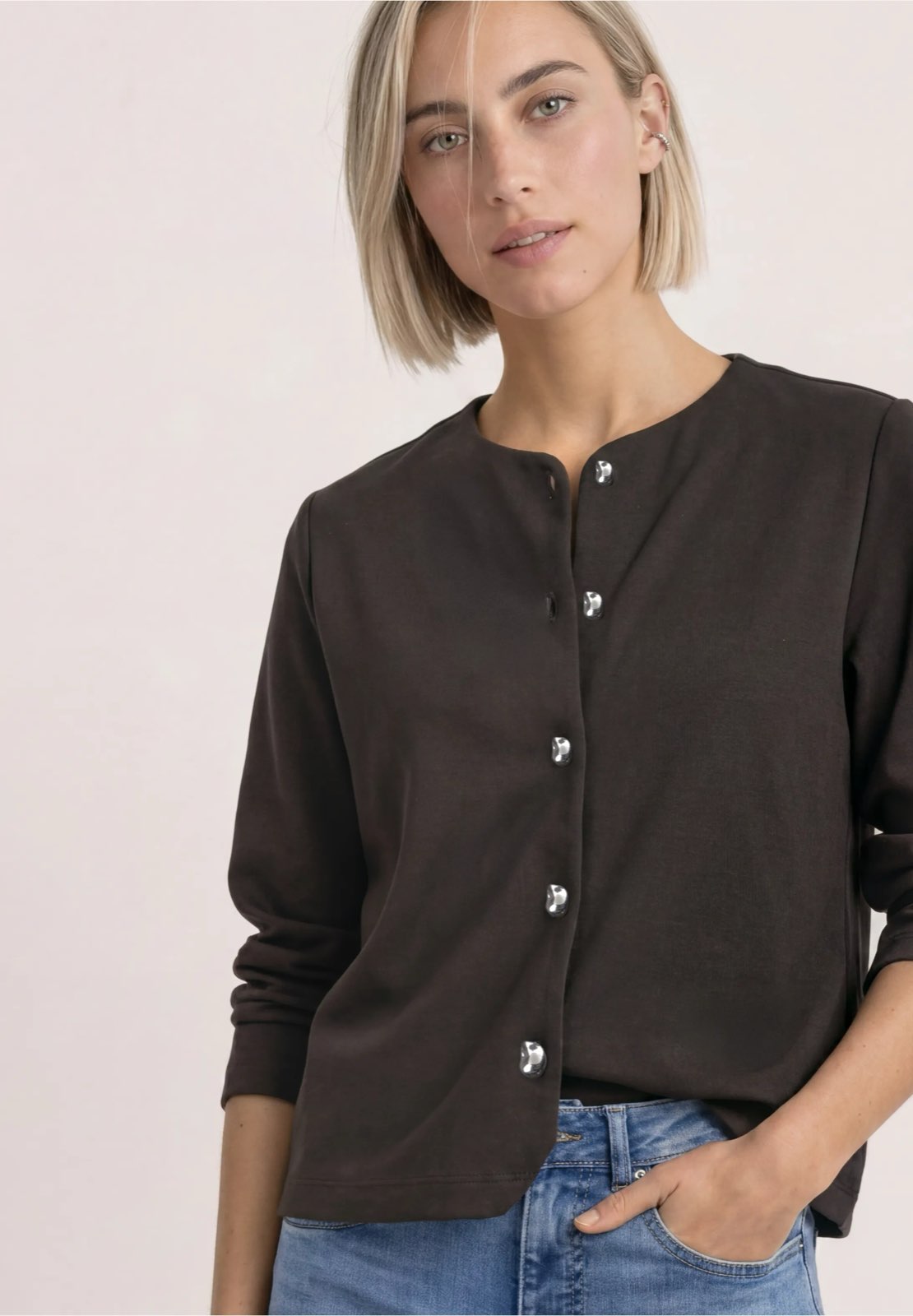 STREET ONE Cardigan court Femme marron Photo 4