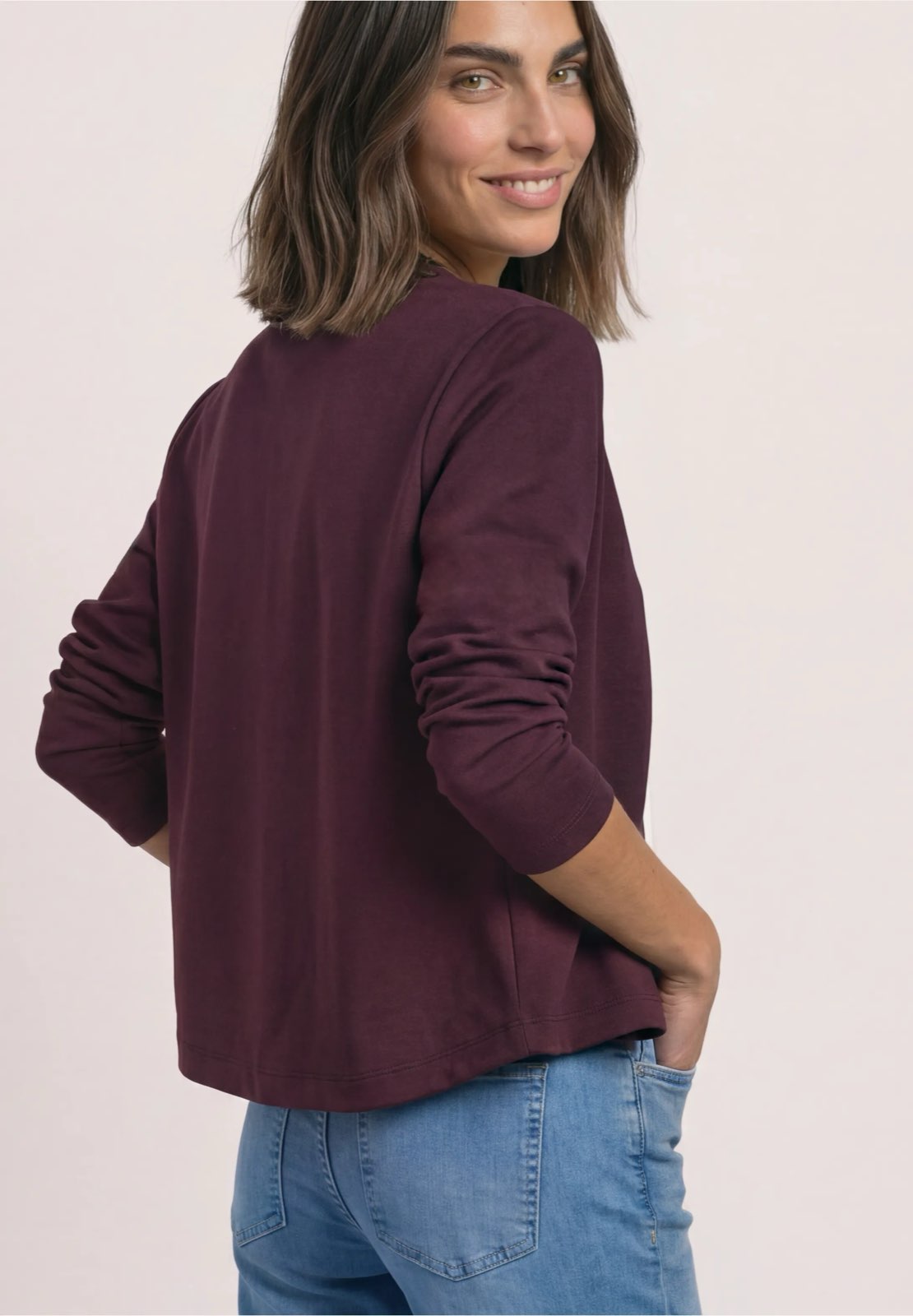 STREET ONE Cardigan court Femme bordeaux Photo 3