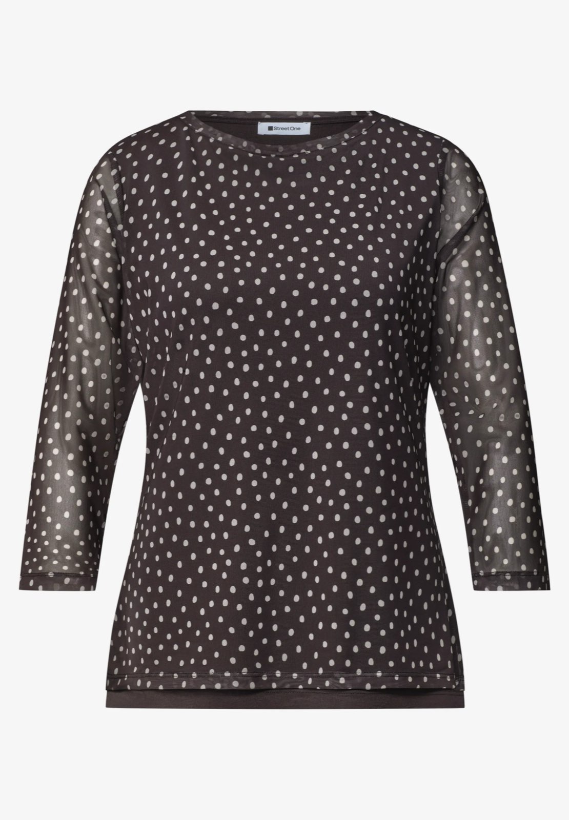 STREET ONE Bedrucktes Mesh-Shirt Damen braun