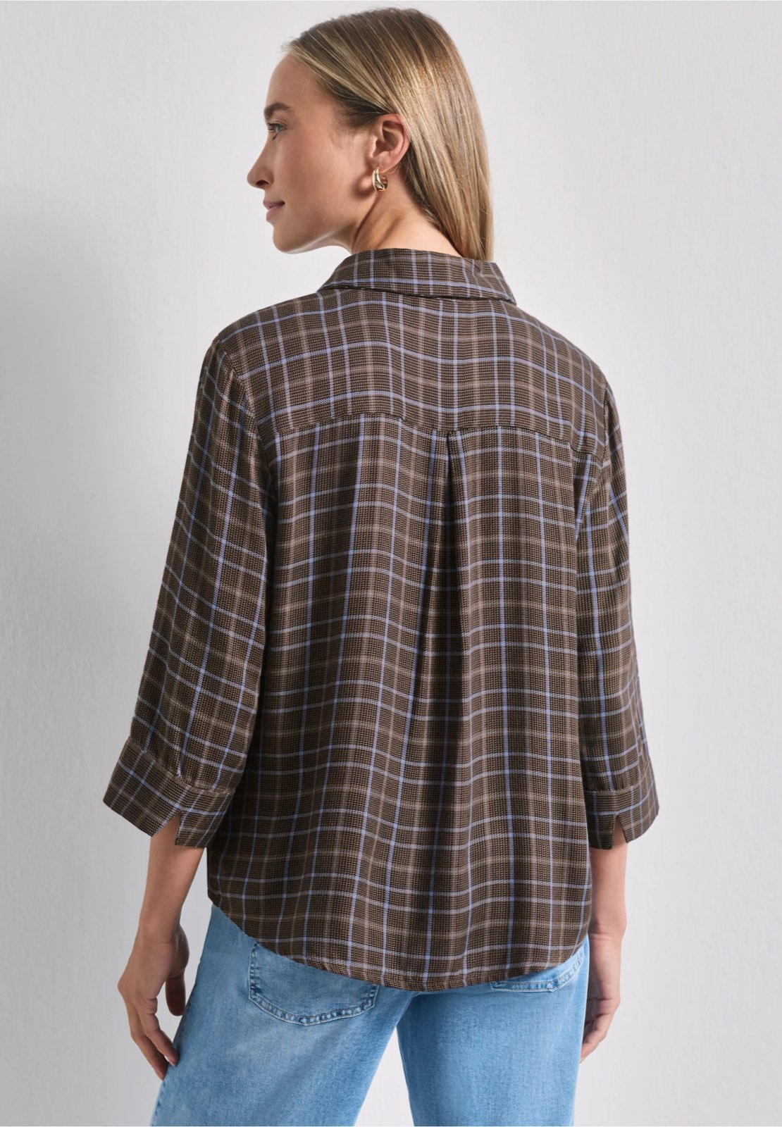 STREET ONE chemise à carreaux Femme marron Photo 3