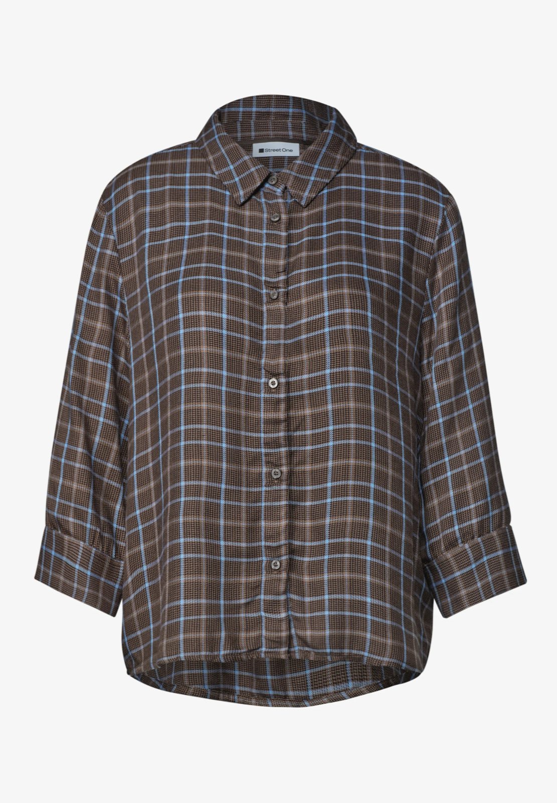 STREET ONE chemise à carreaux Femme marron